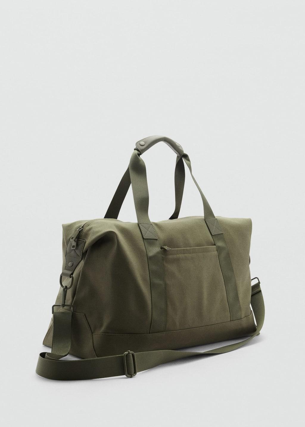 Khaki100% Recycled Cotton Travel Bag, Beige - Khaki, large image number 0