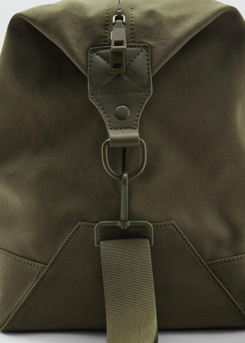 Khaki100% Recycled Cotton Travel Bag, Beige - Khaki, large image number 1