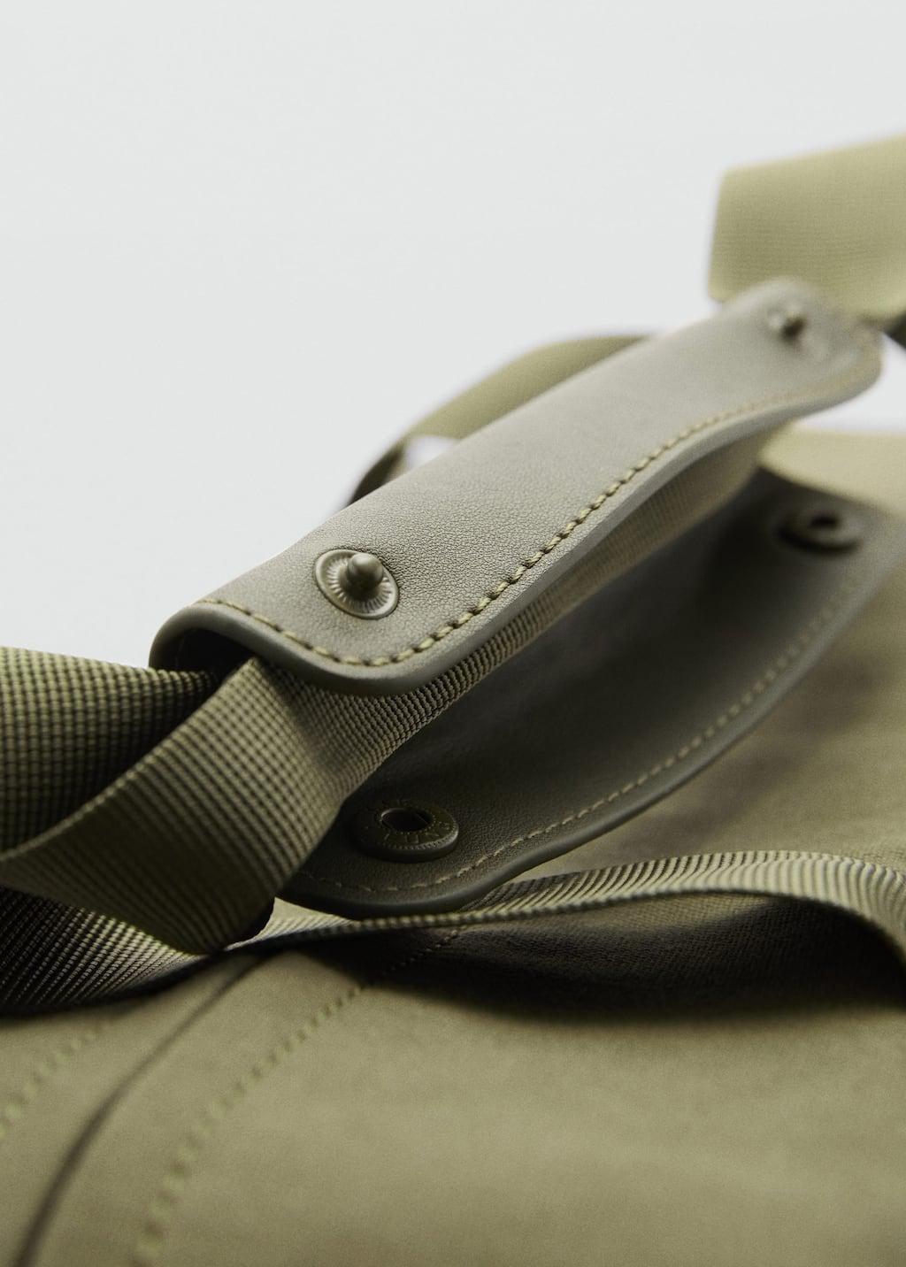 Khaki100% Recycled Cotton Travel Bag, Beige - Khaki, large image number 2