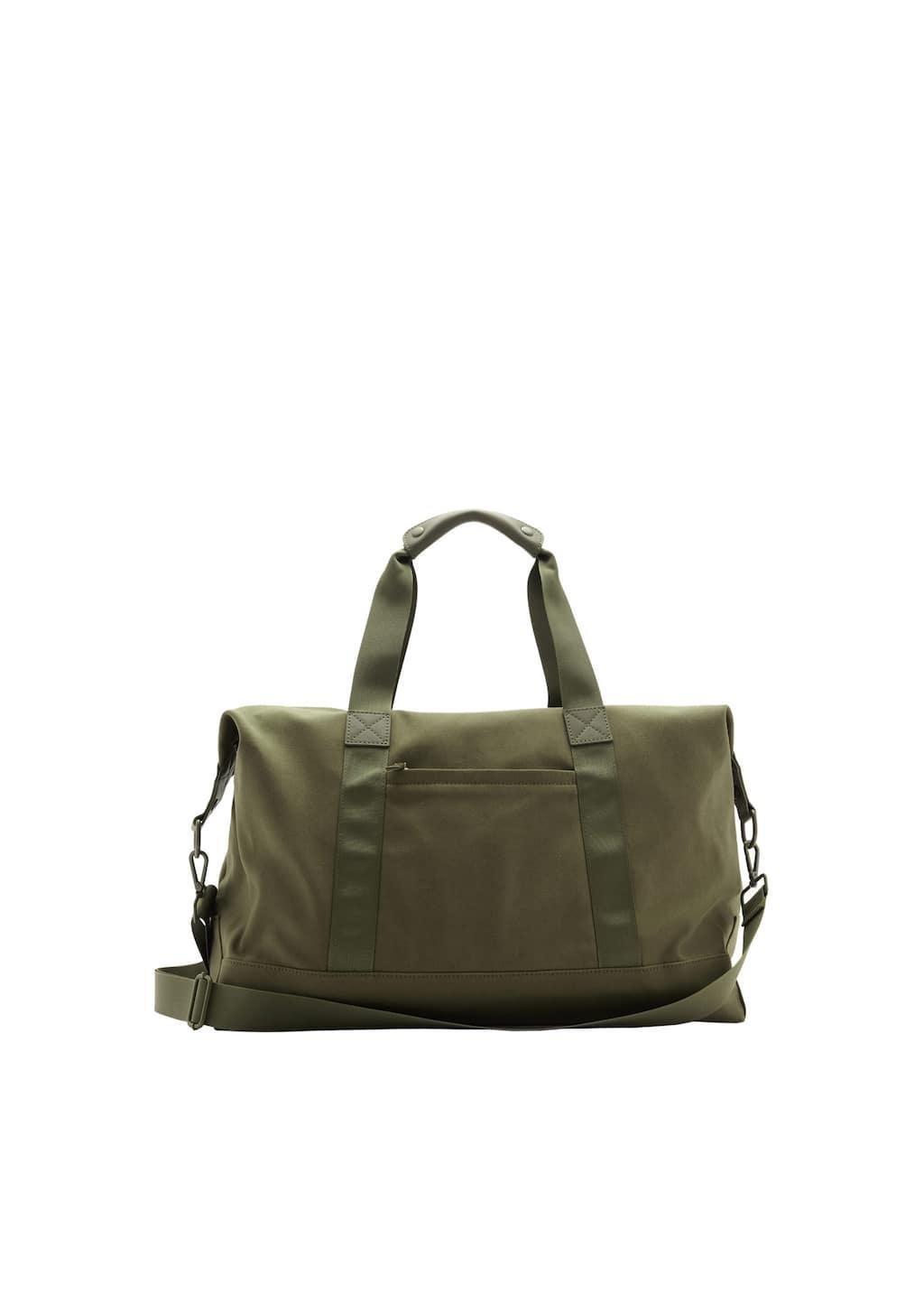 Khaki100% Recycled Cotton Travel Bag, Beige - Khaki, large image number 3