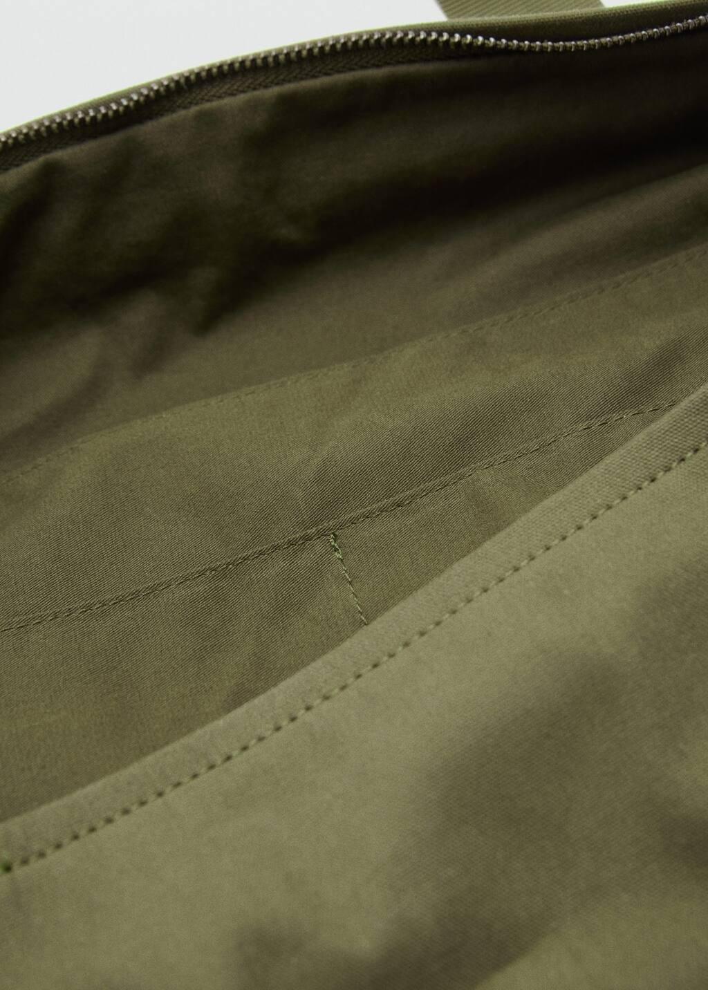 Khaki100% Recycled Cotton Travel Bag, Beige - Khaki, large image number 4