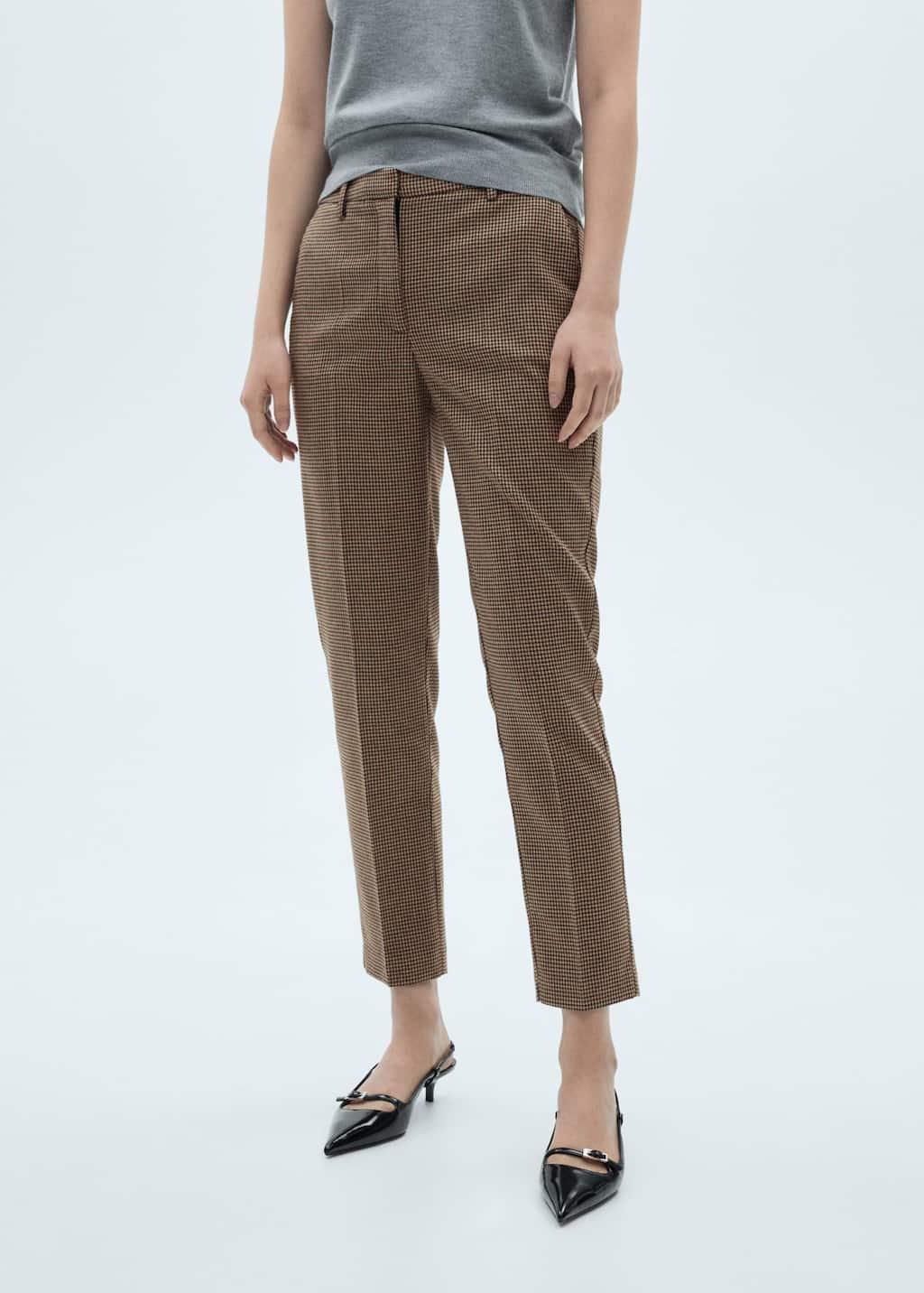 Red Mid-Rise Skinny Trousers, , large image number 1