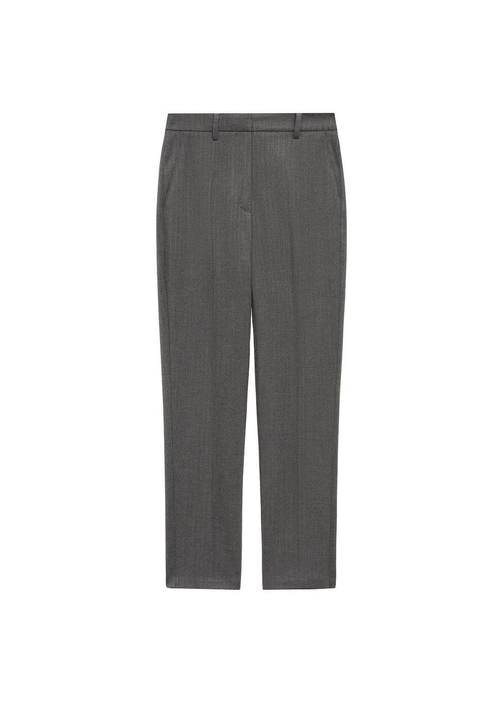 Grey Mid-Rise Skinny Trousers, , large image number 3