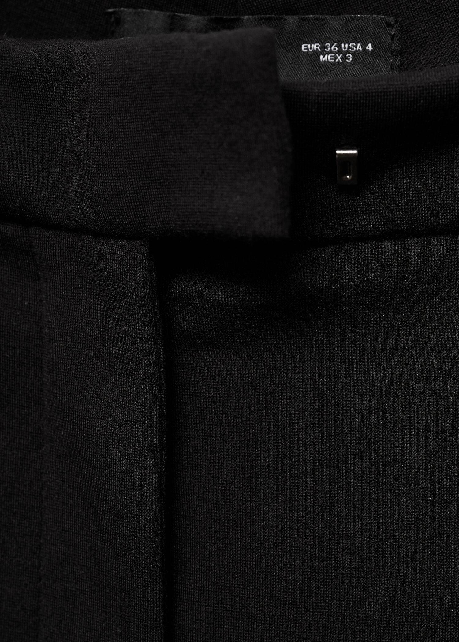 Black Rome-Knit Straight Trousers, , large image number 2
