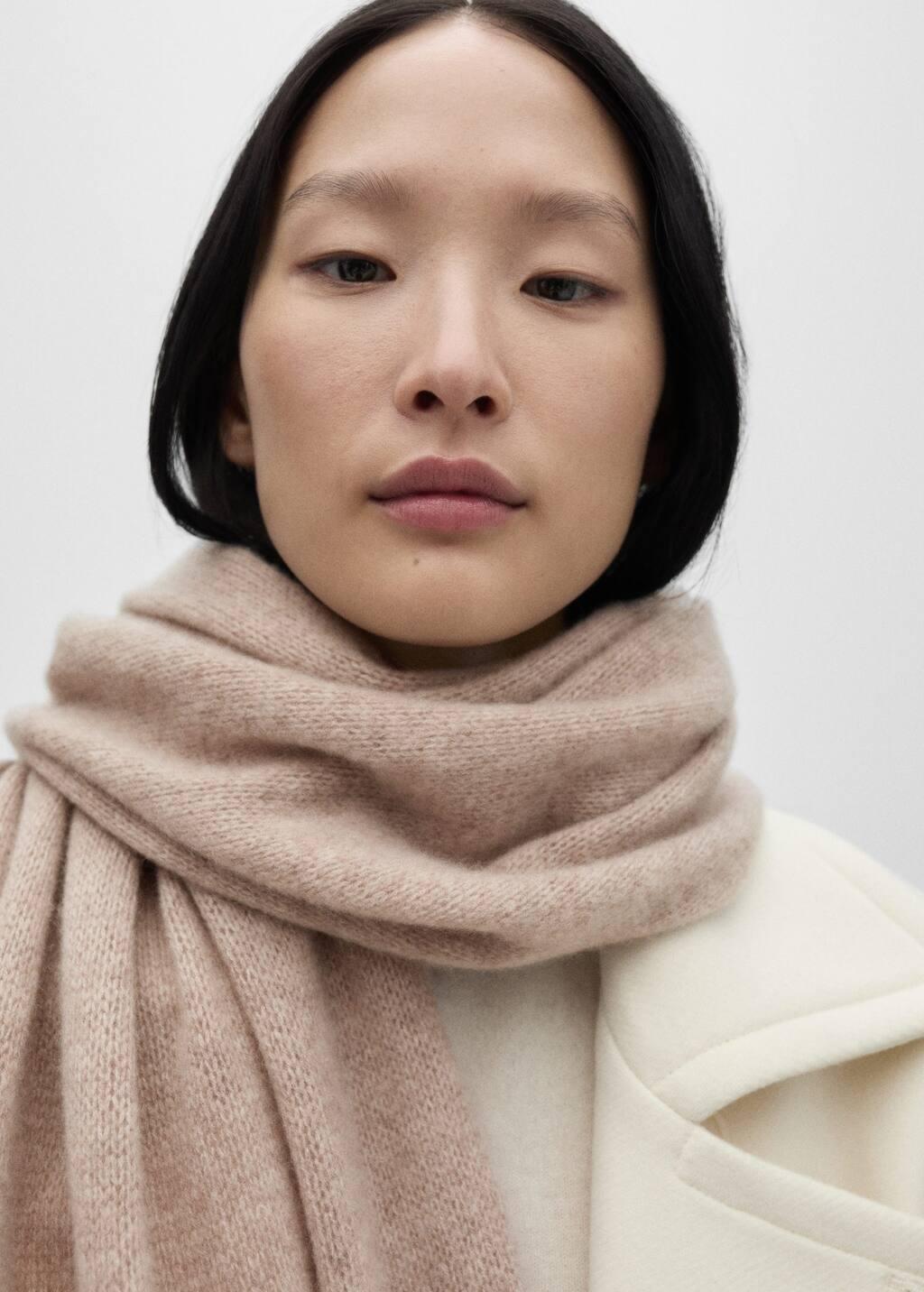 Brown 100% Cashmere Scarf, Medium Brown, large image number 2