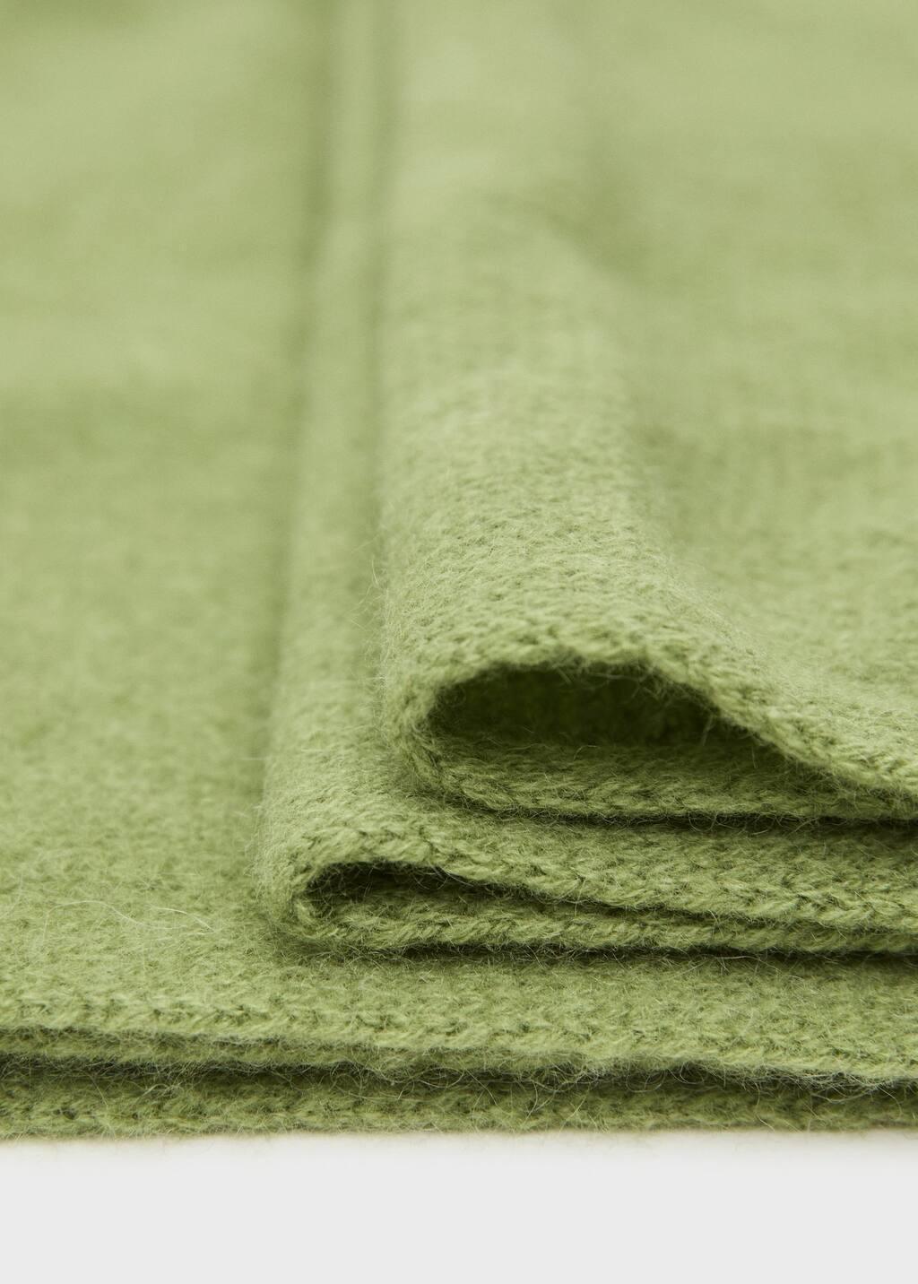 Green 100% Cashmere Scarf, Green, large image number 0