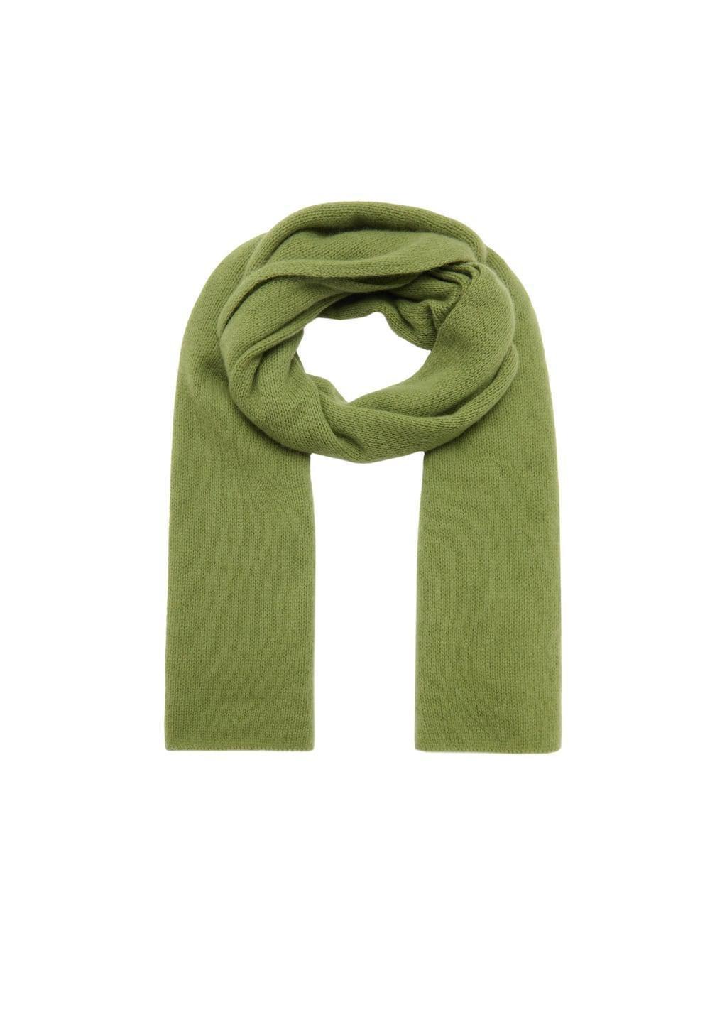 Green 100% Cashmere Scarf, Green, large image number 3