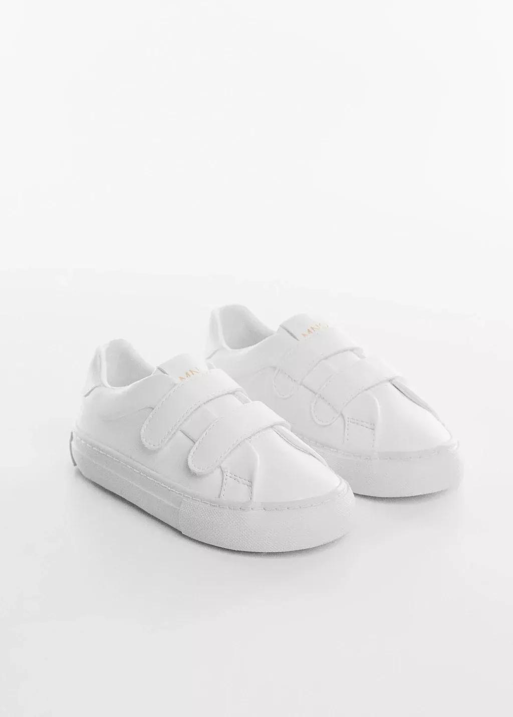 White Velcro Fastening Sneakers, Baby Boy, , medium