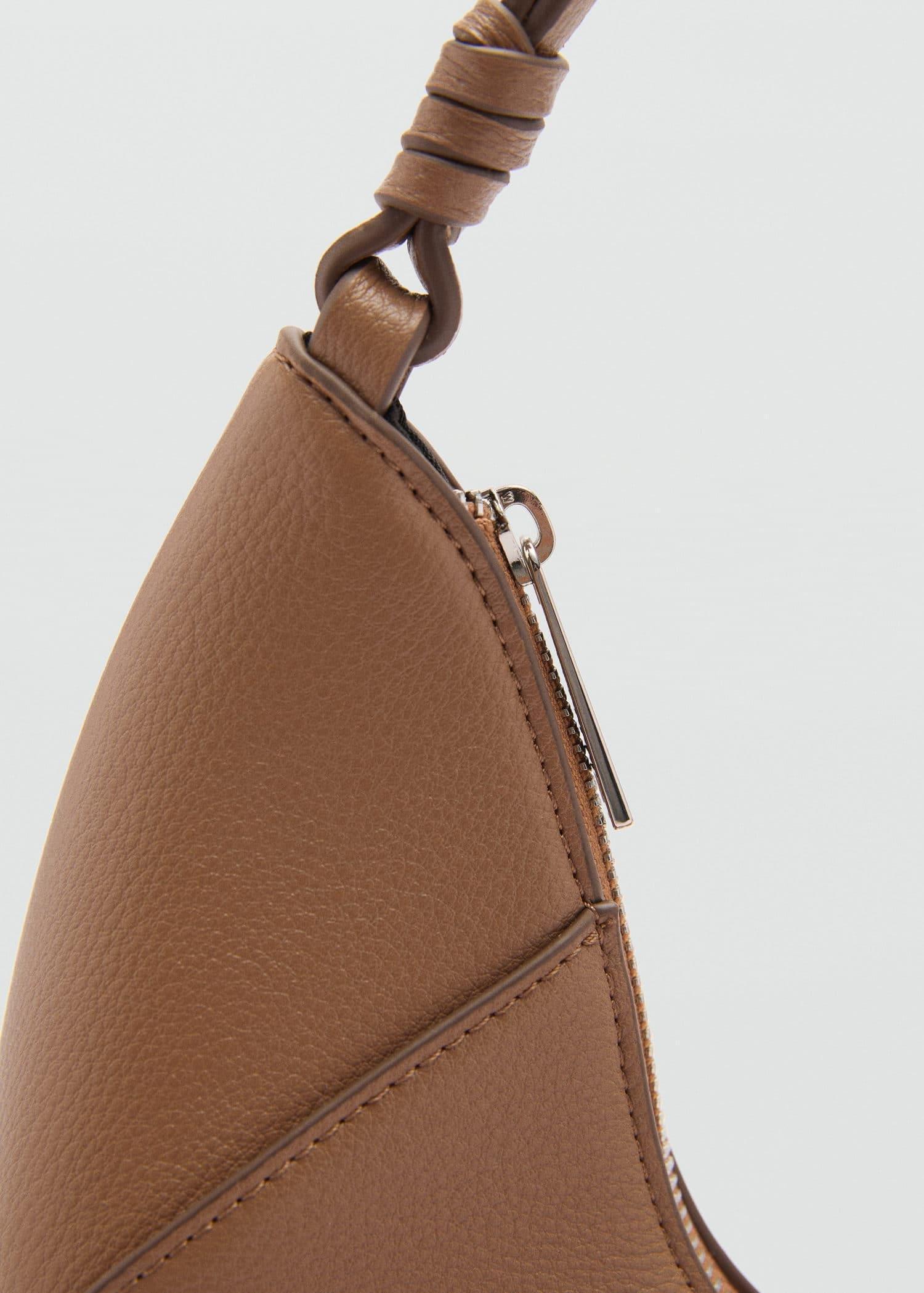 Brown Leather-Effect Shoulder Bag, Medium Brown, large image number 4