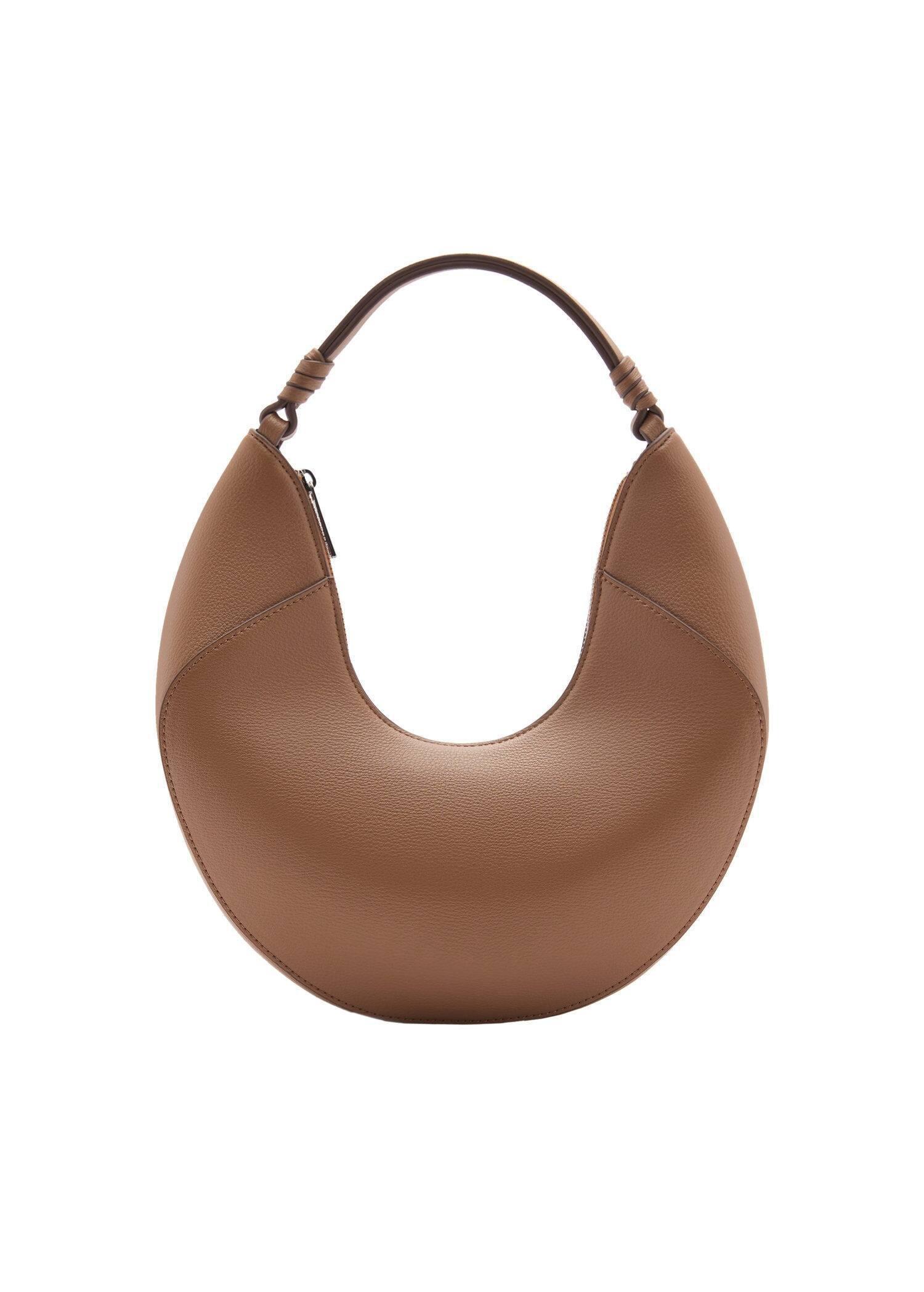 Brown Leather-Effect Shoulder Bag, Medium Brown, large image number 6