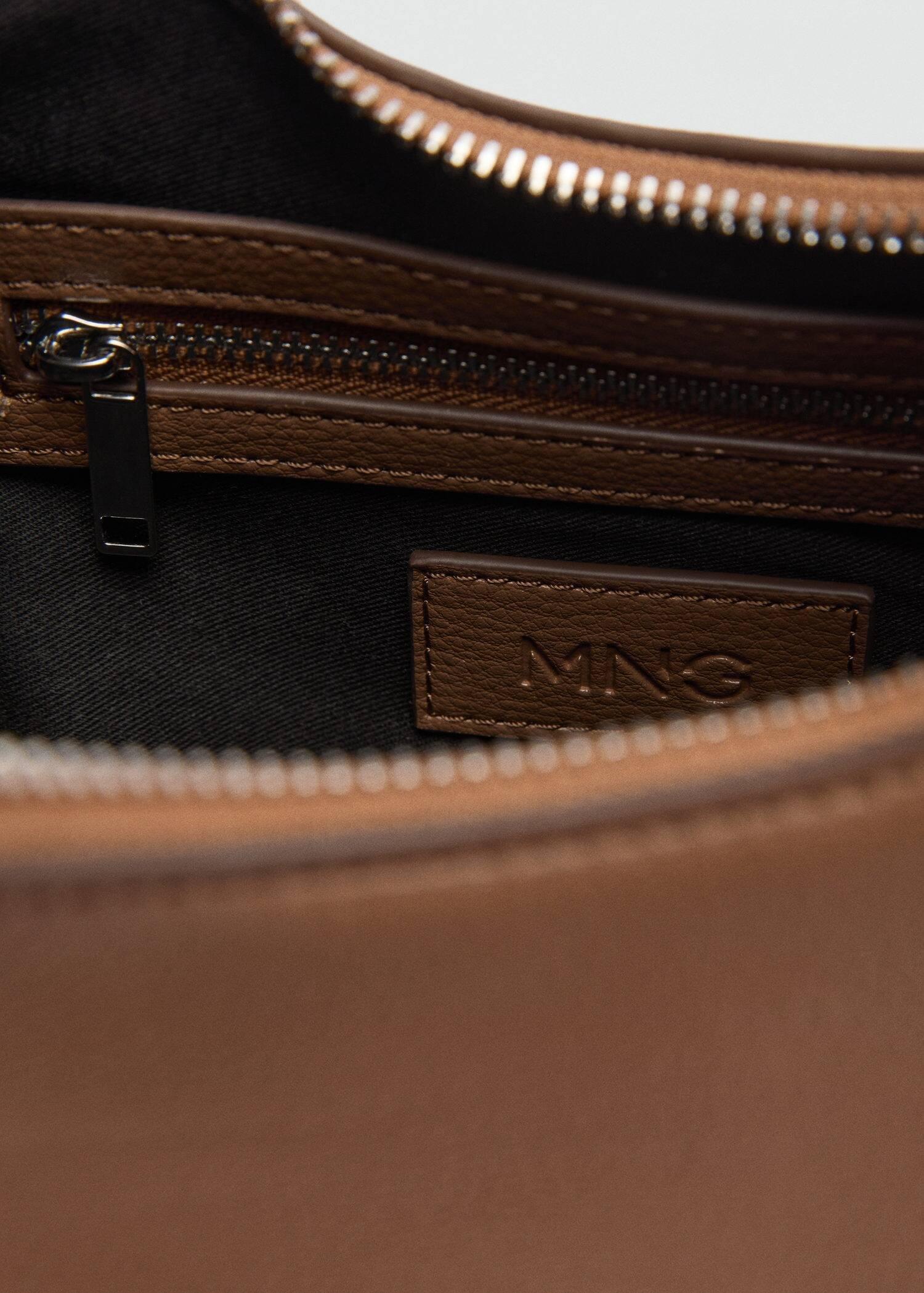 Brown Leather-Effect Shoulder Bag, Medium Brown, large image number 10