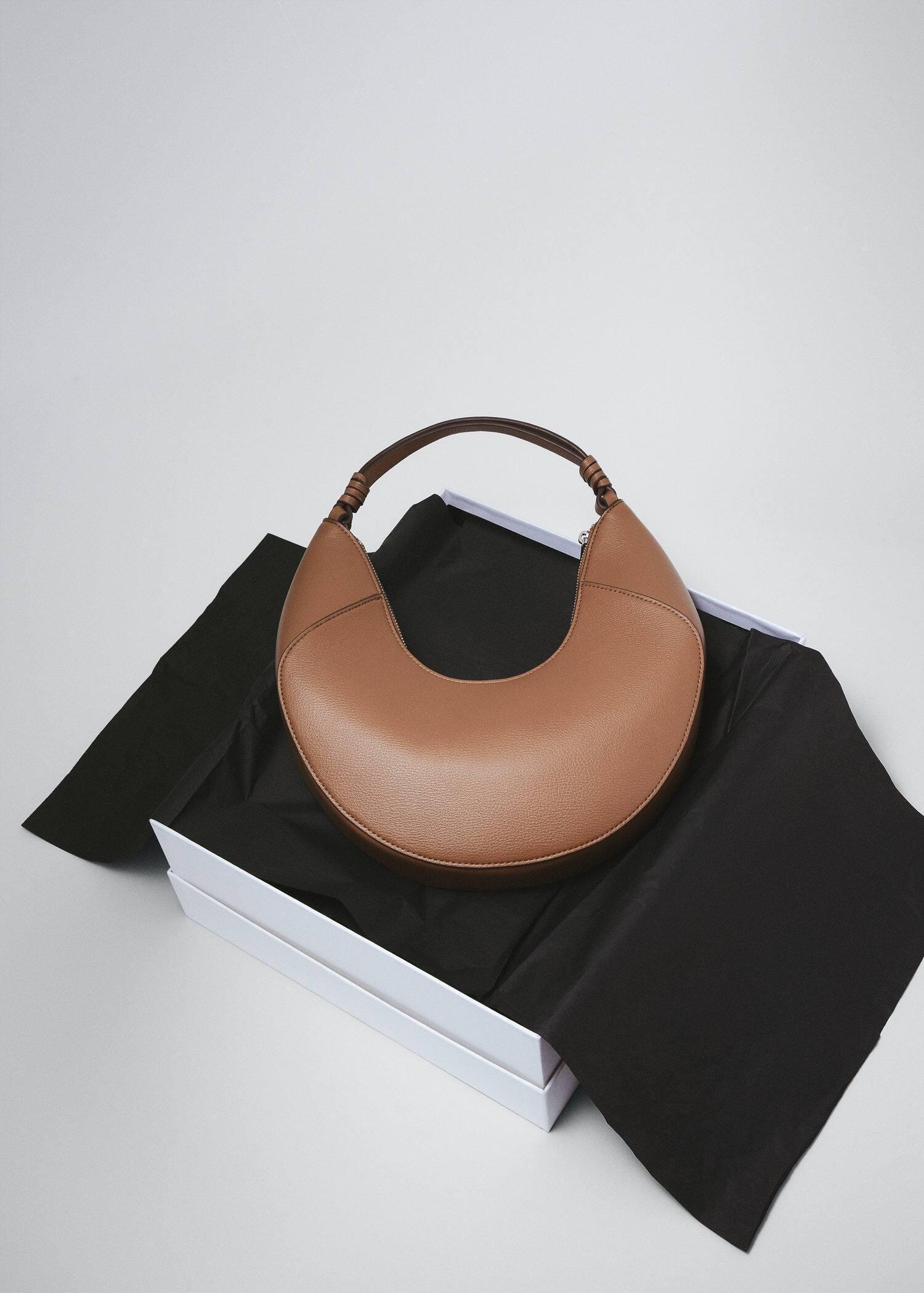 Brown Leather-Effect Shoulder Bag, Medium Brown, large image number 14