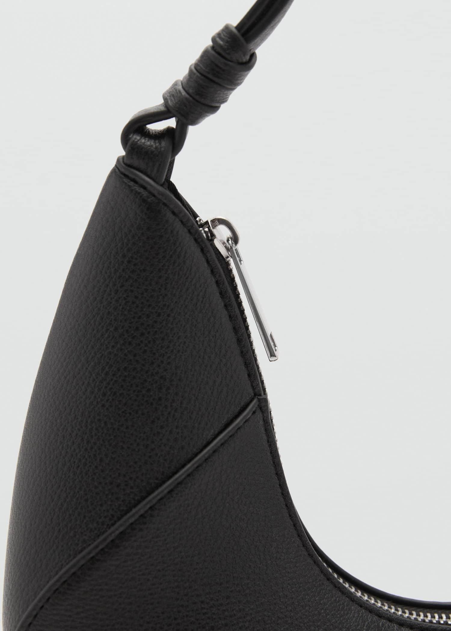 Black Leather-Effect Shoulder Bag, 0201_99, large image number 2