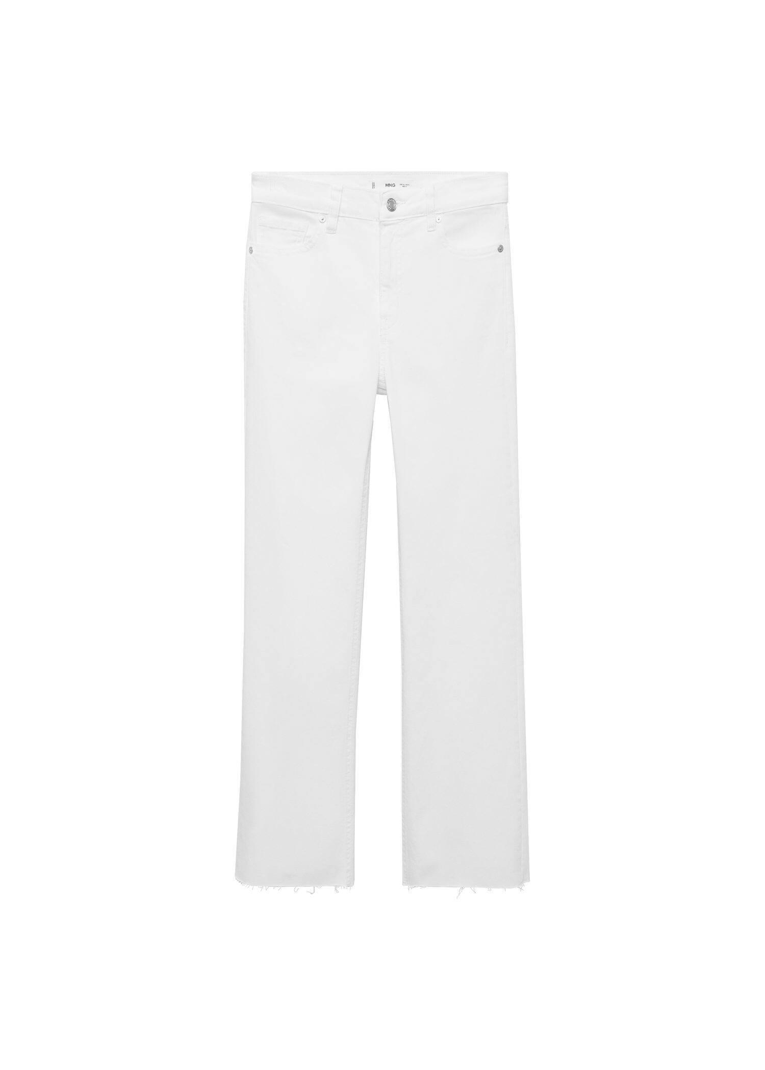 White Sienna Flare Crop Jeans, , large image number 3