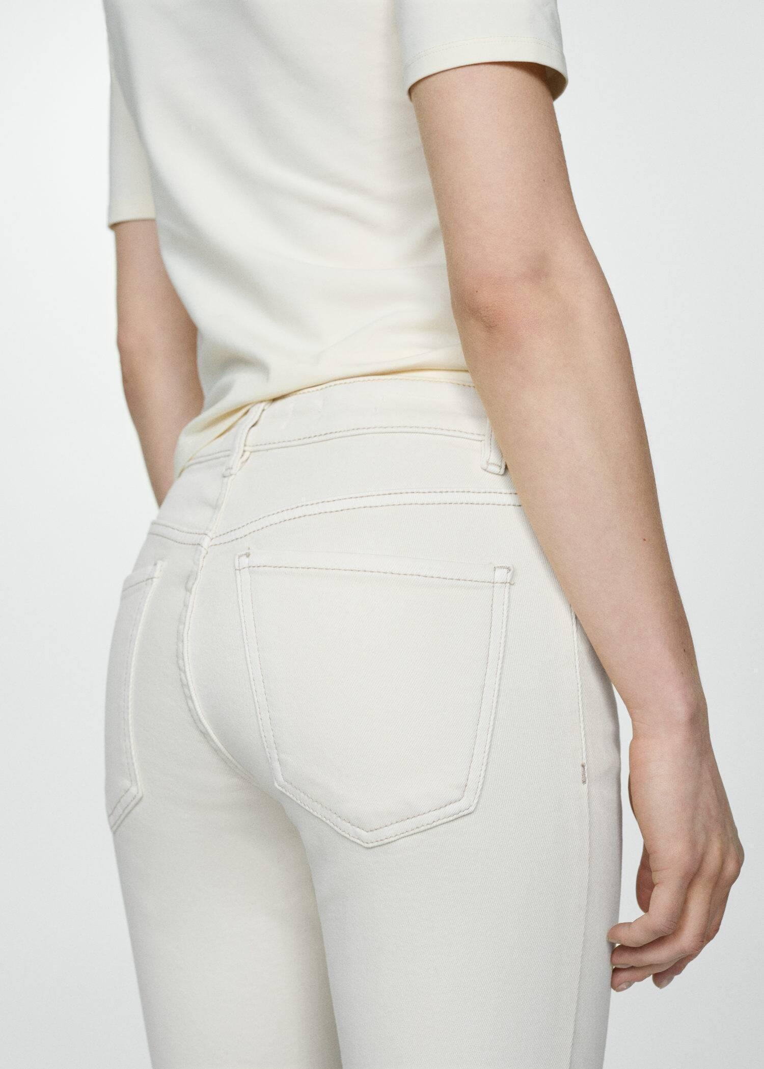 White Sienna Flare Crop Jeans, , large image number 5