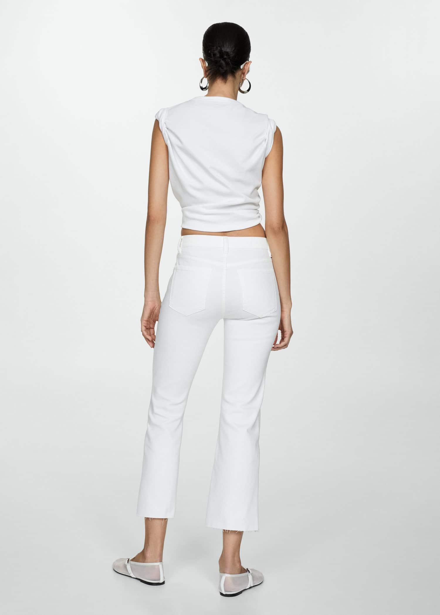 White Sienna Flare Crop Jeans, , large image number 7