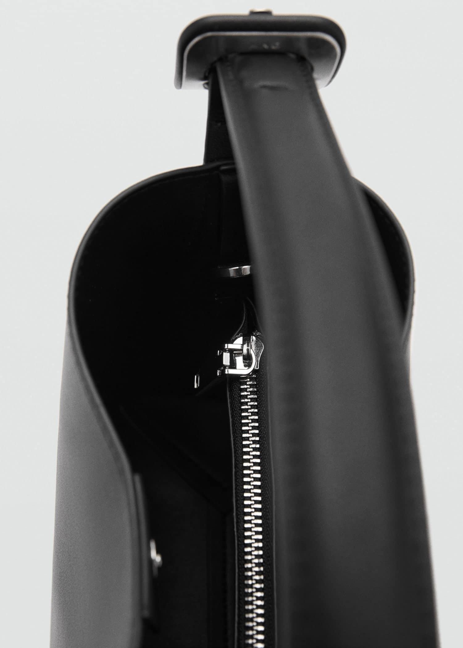 Black Buckled Shopper Bag, 0201_99, large image number 5