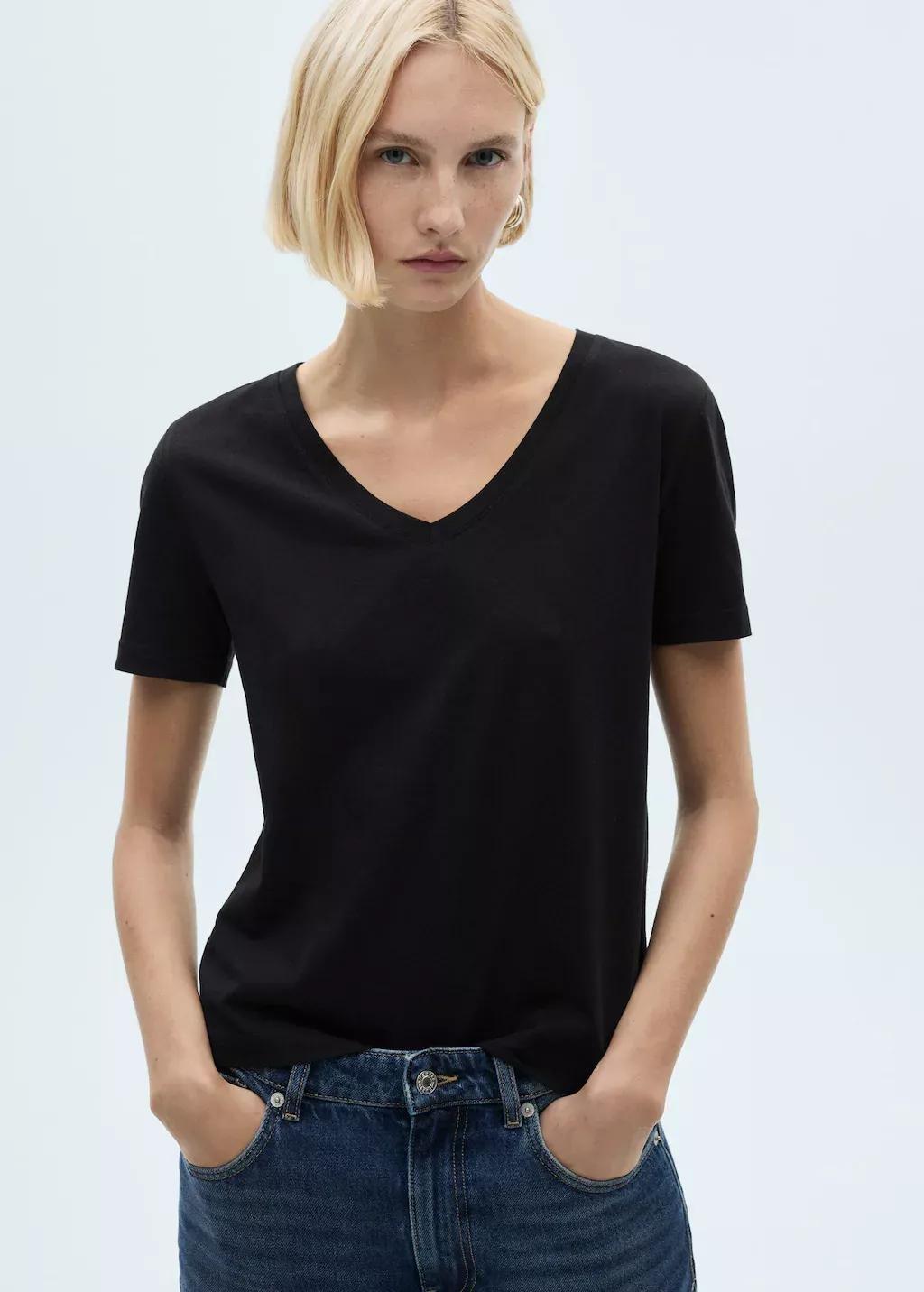 White Short-Sleeved Cotton T-Shirt, , large image number 1