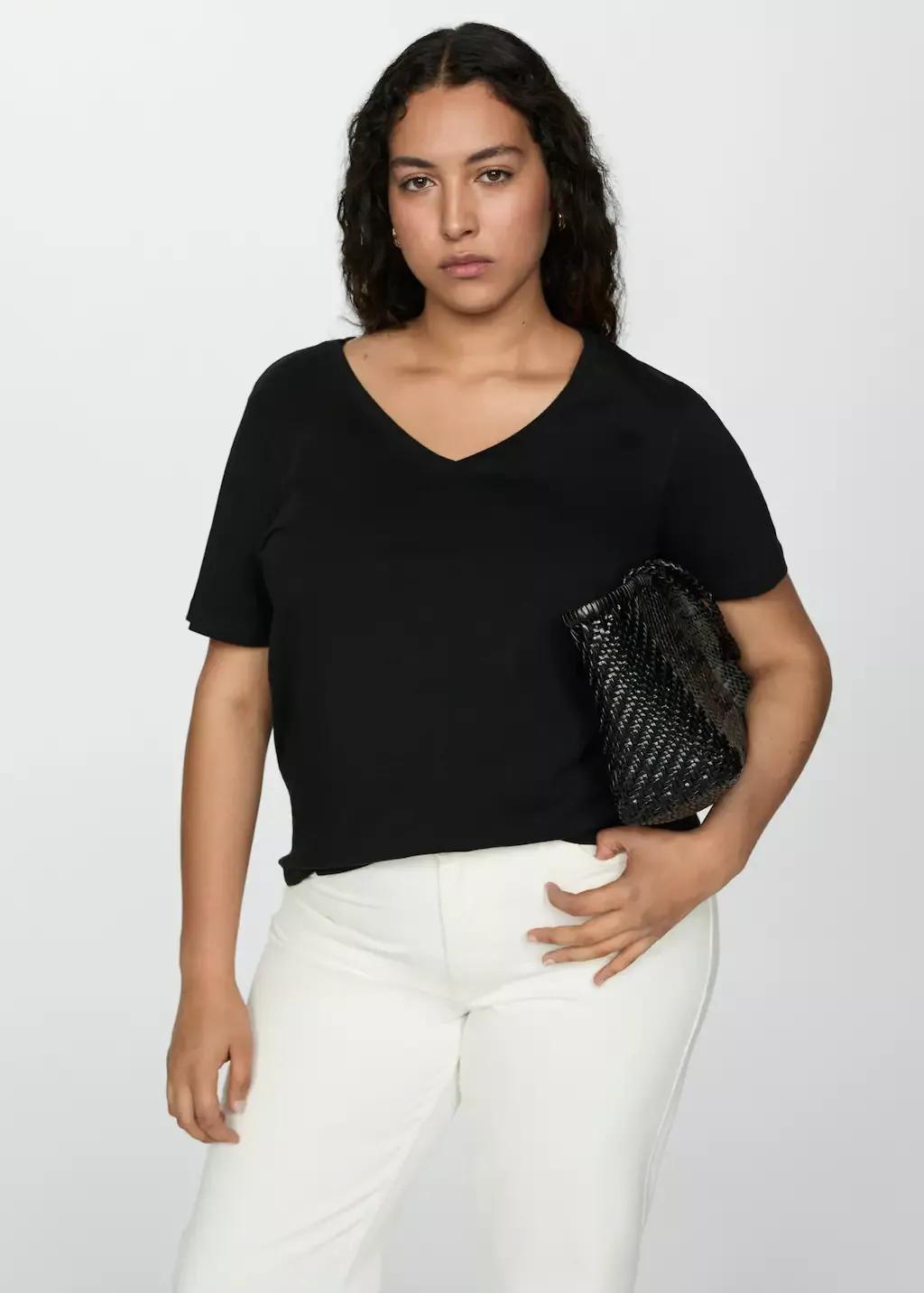 White Short-Sleeved Cotton T-Shirt, , large image number 11
