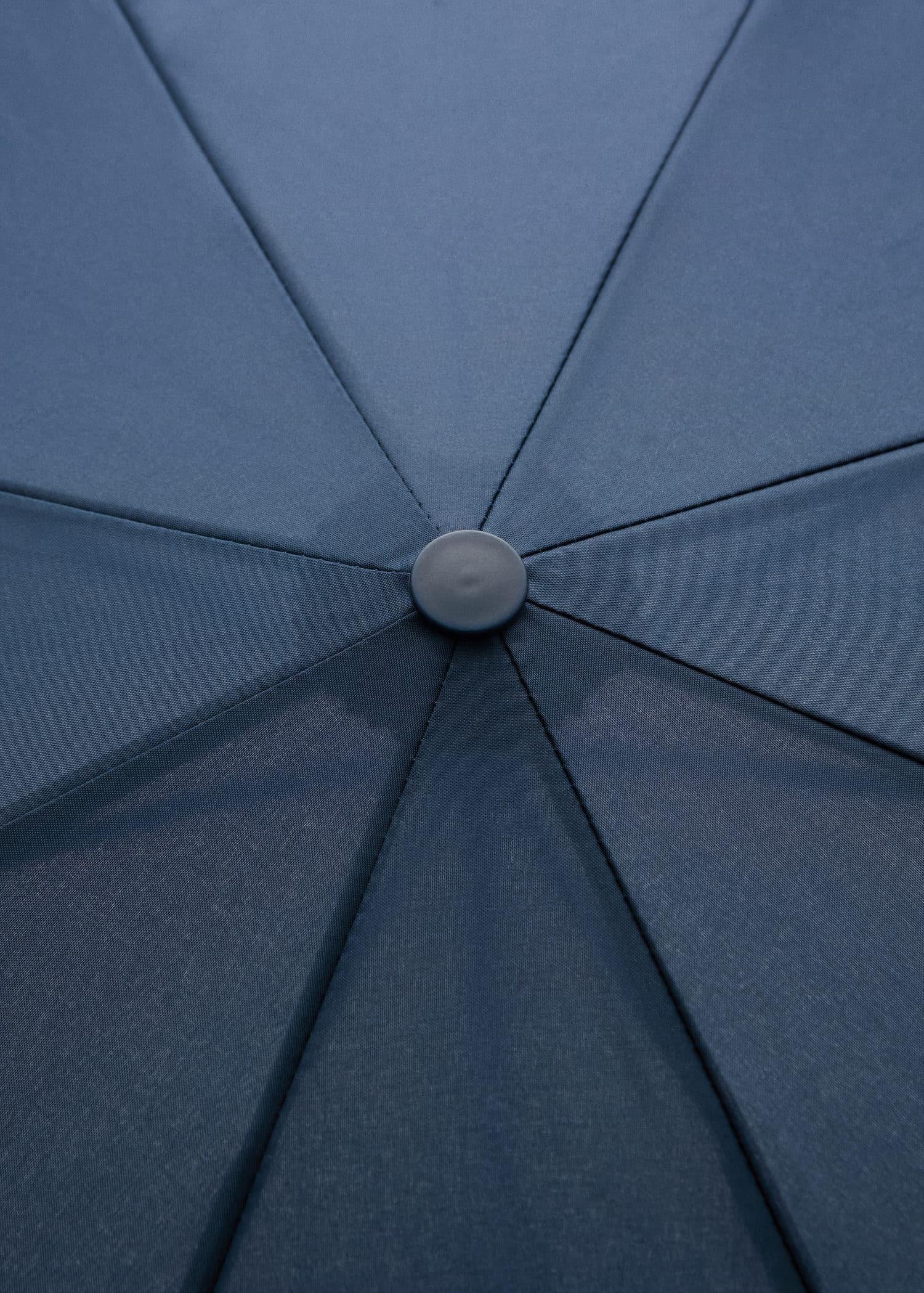 Navy Plain Folding Umbrella, Navy, large image number 2