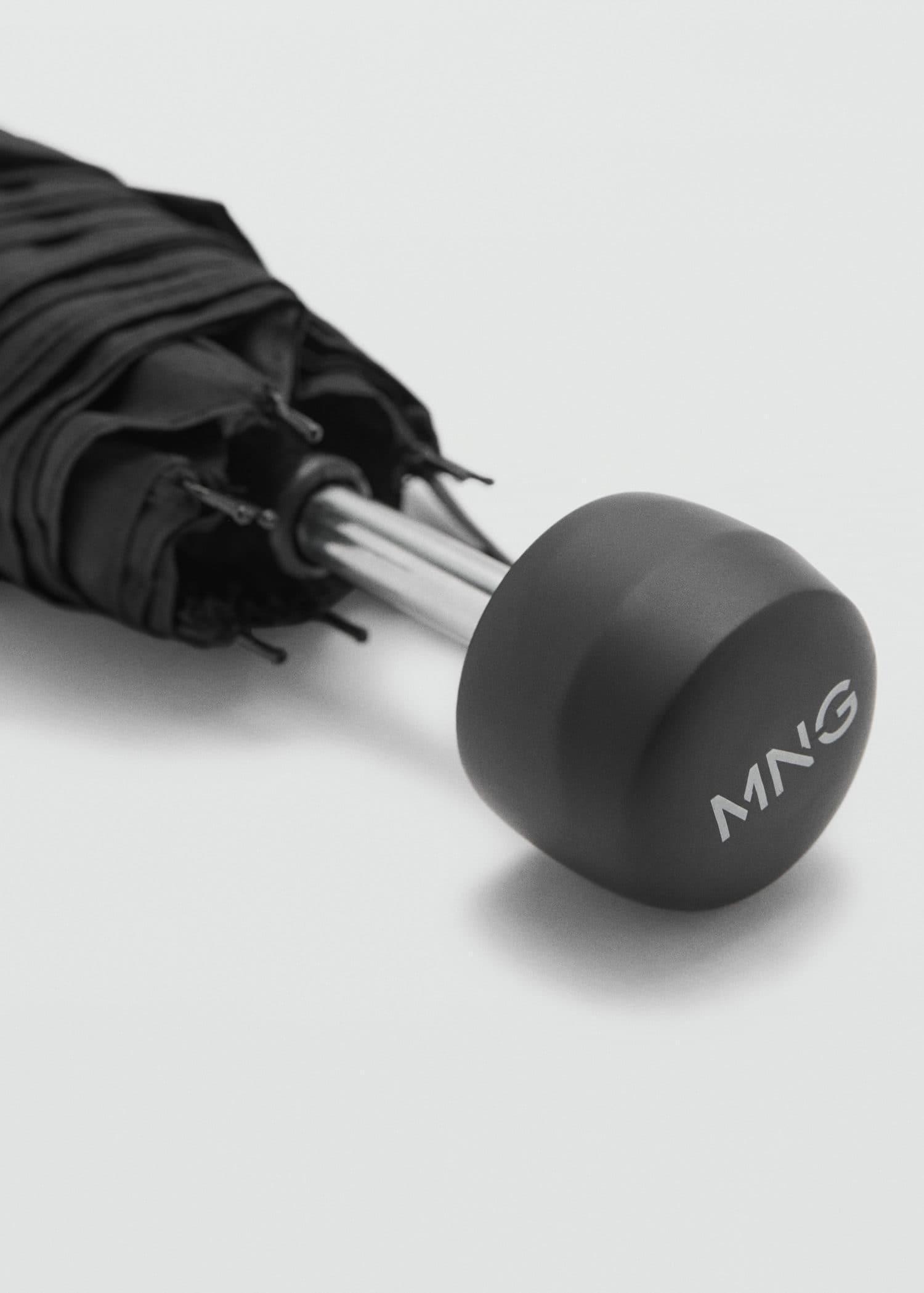 Black Plain Folding Umbrella, , large image number 1