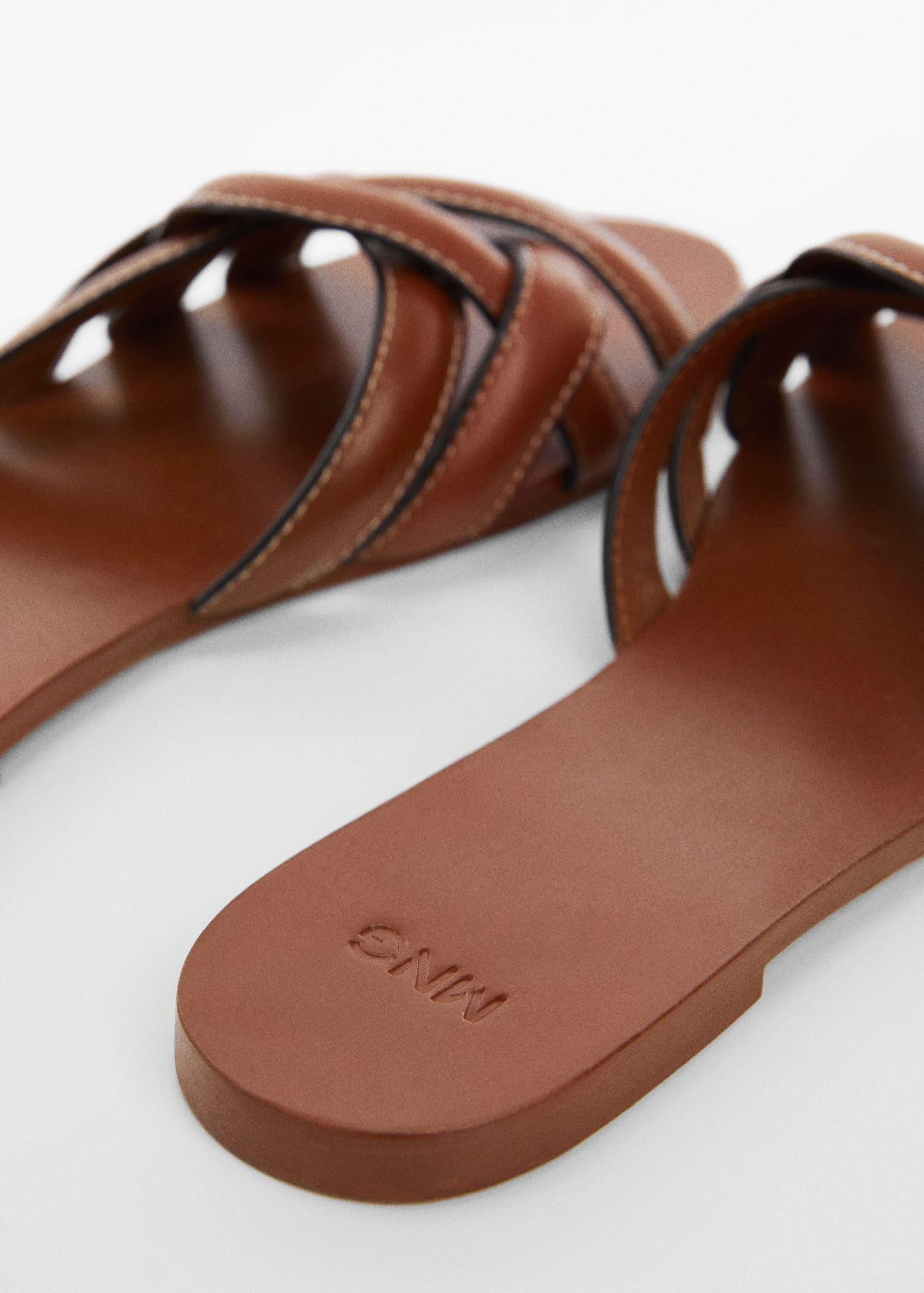 Brown Leather Straps Sandals, , large image number 1