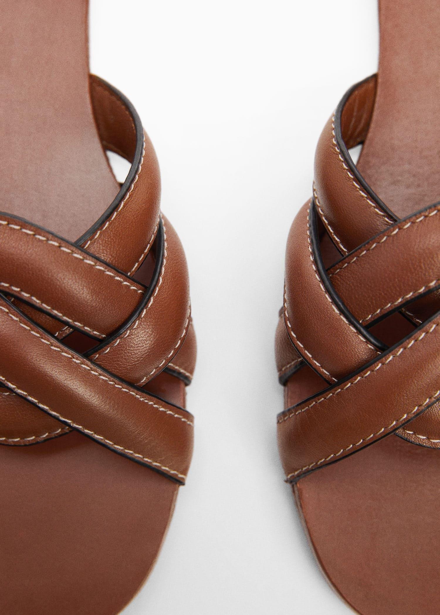 Brown Leather Straps Sandals, , large image number 2