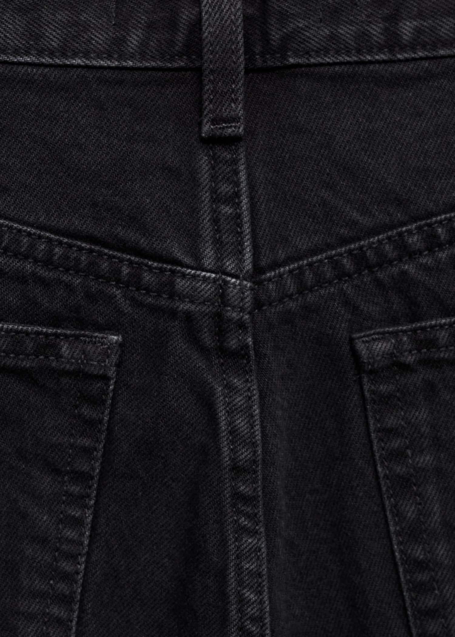Grey High-Rise Denim Shorts, , large image number 5