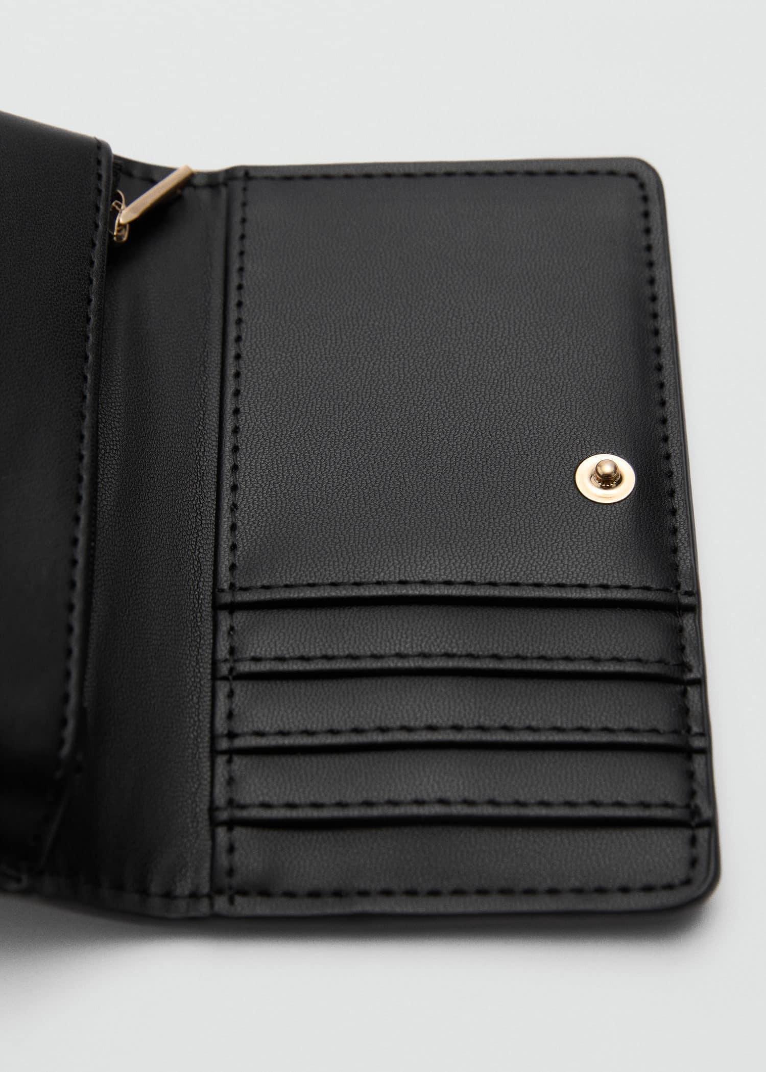 Black Animal Print Effect Purse, , medium