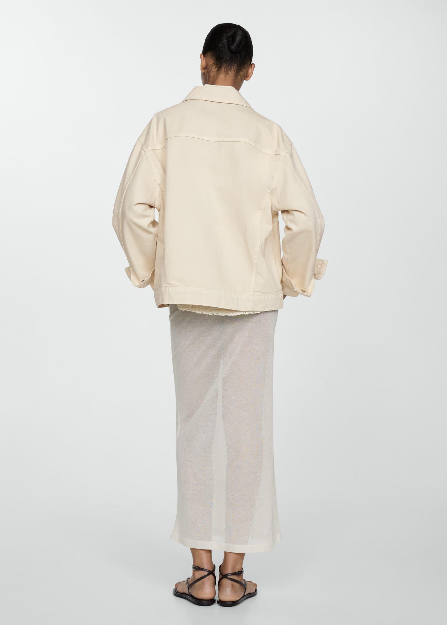 White Oversize Denim Jacket, , large image number 5