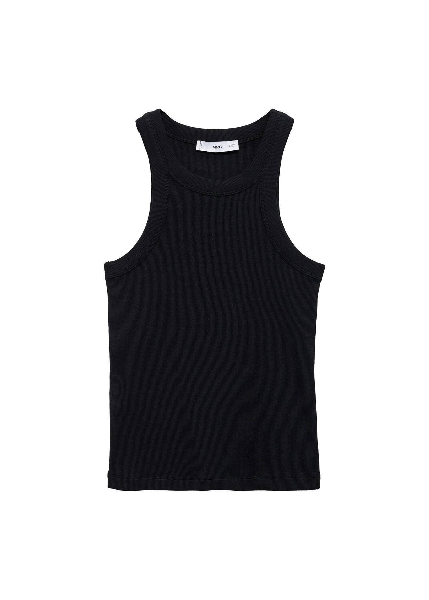 Black Ribbed Top, , large image number 3