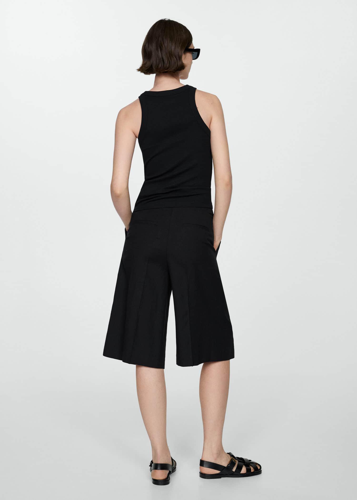 Black Ribbed Top, , large image number 4