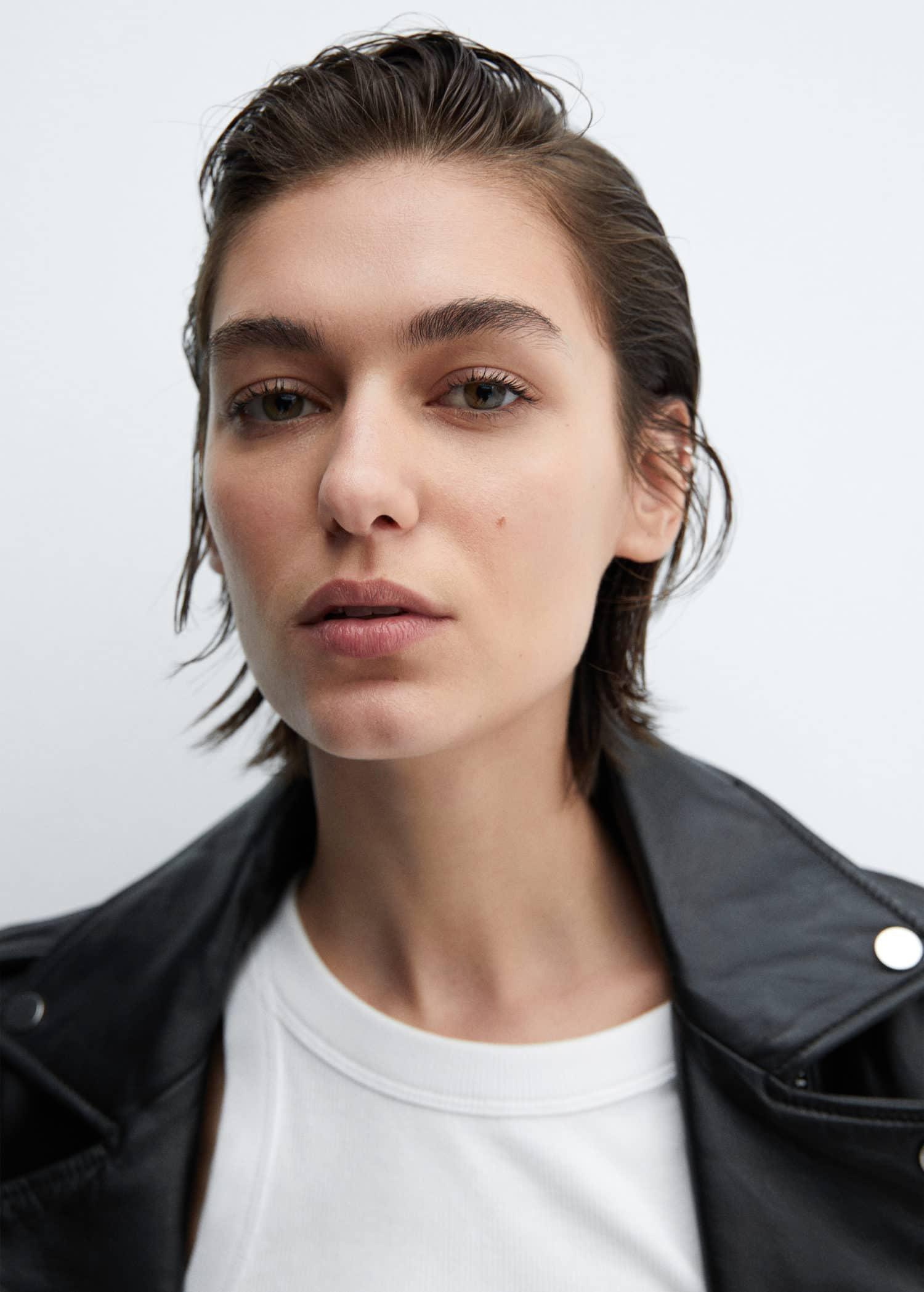 Black Leather Biker Jacket, , large image number 1
