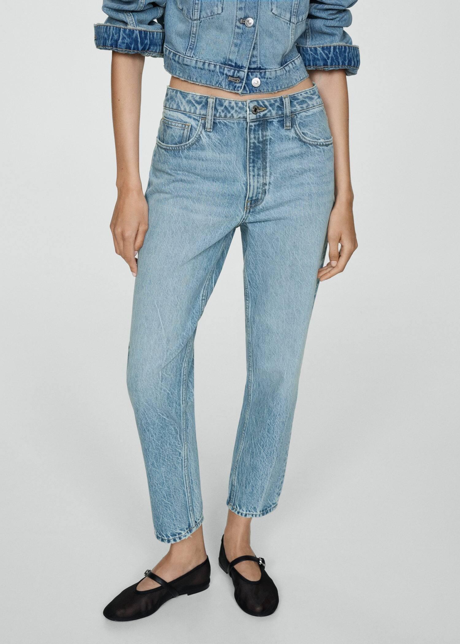 Blue Mom High Rise Jeans, , large image number 0