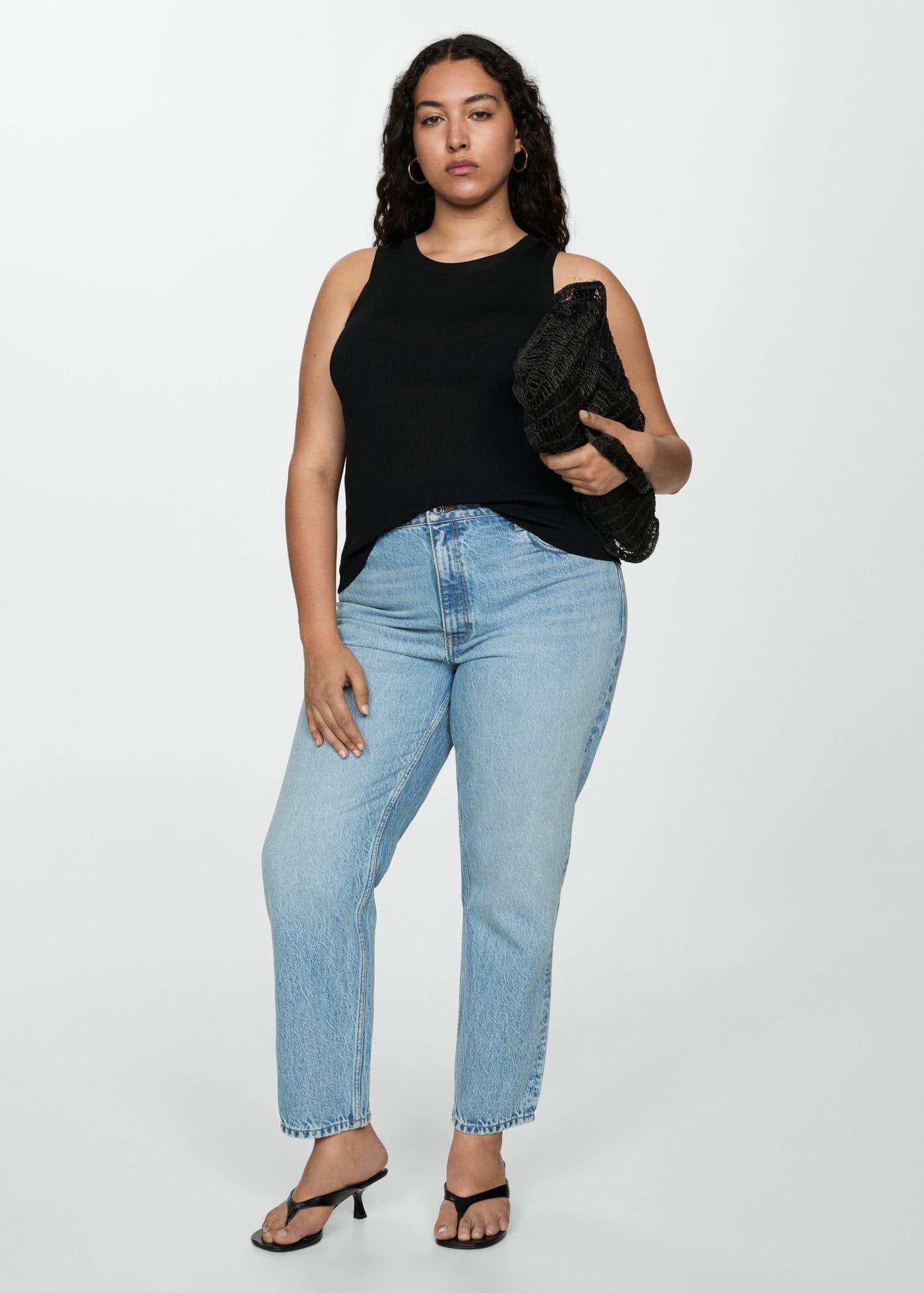 Blue Mom High Rise Jeans, , large image number 2