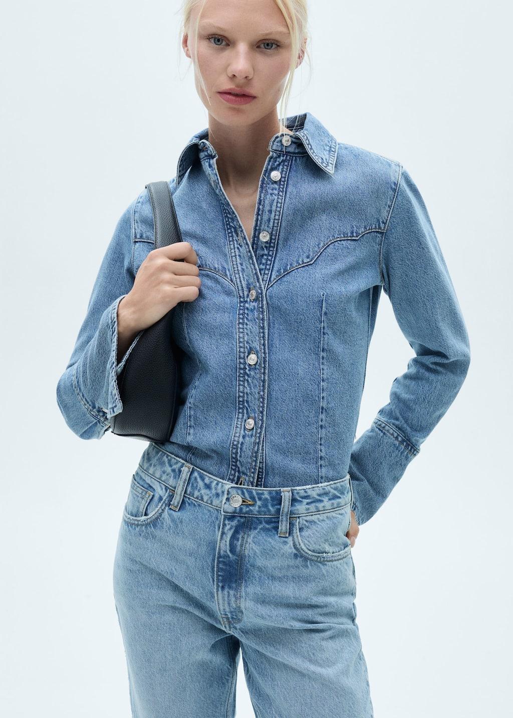 Blue Mom High Rise Jeans, , large image number 3