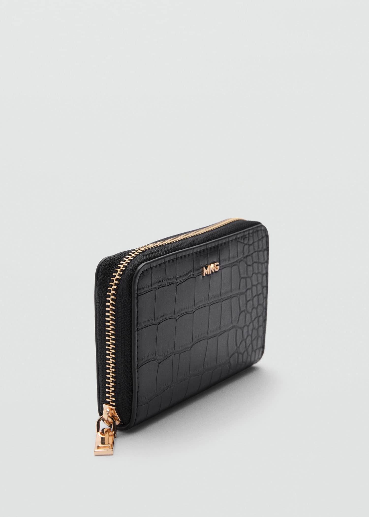 Black Animal Print Effect Purse, , large image number 0