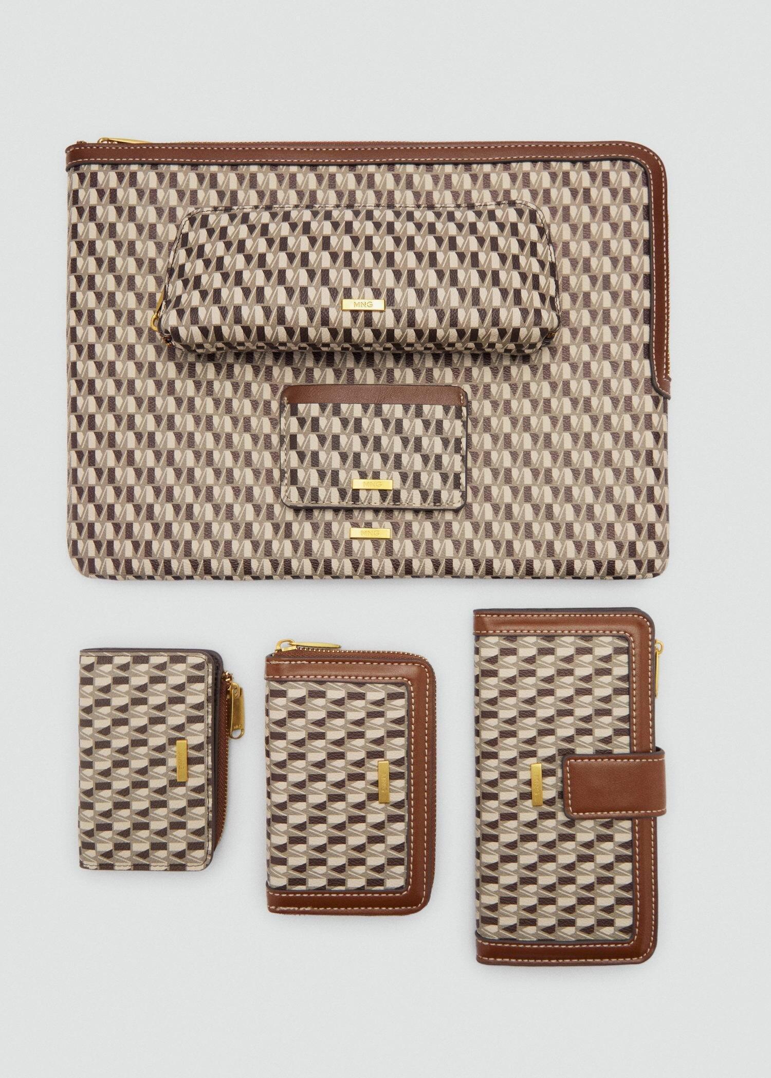 Brown Printed Logo Laptop Case, Medium Brown, large image number 4