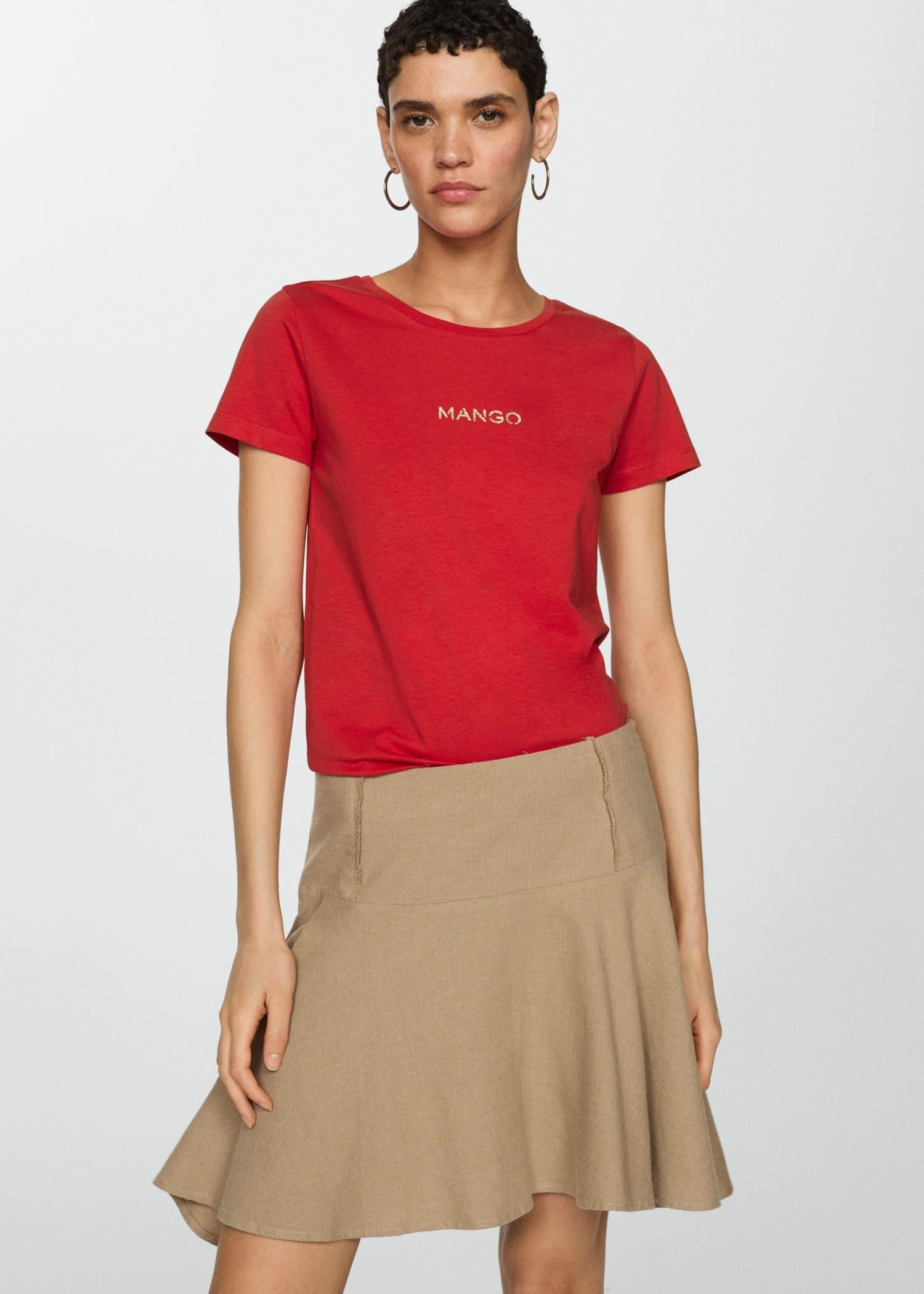 Red Logo Cotton T-Shirt, , large image number 0