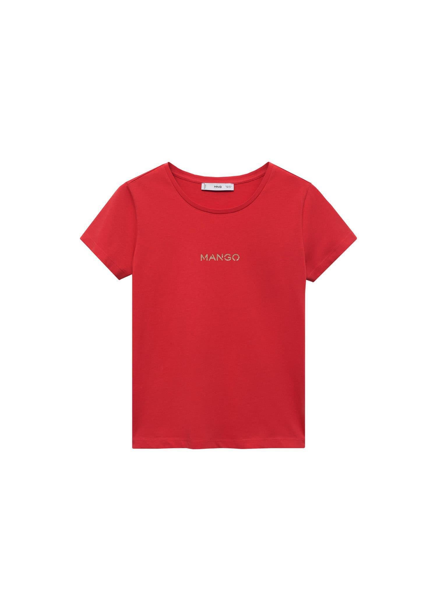 Red Logo Cotton T-Shirt, , large image number 3