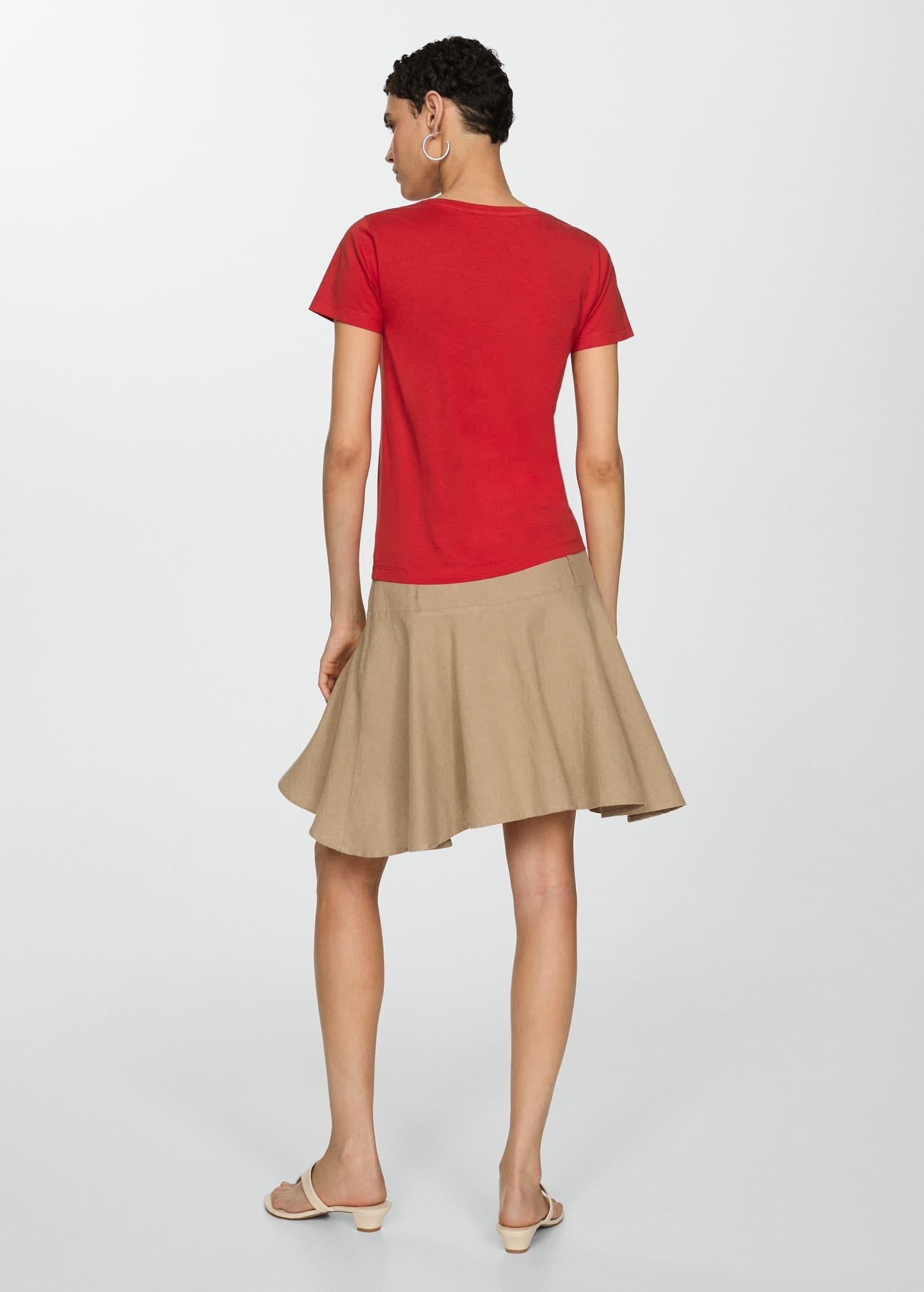 Red Logo Cotton T-Shirt, , large image number 4