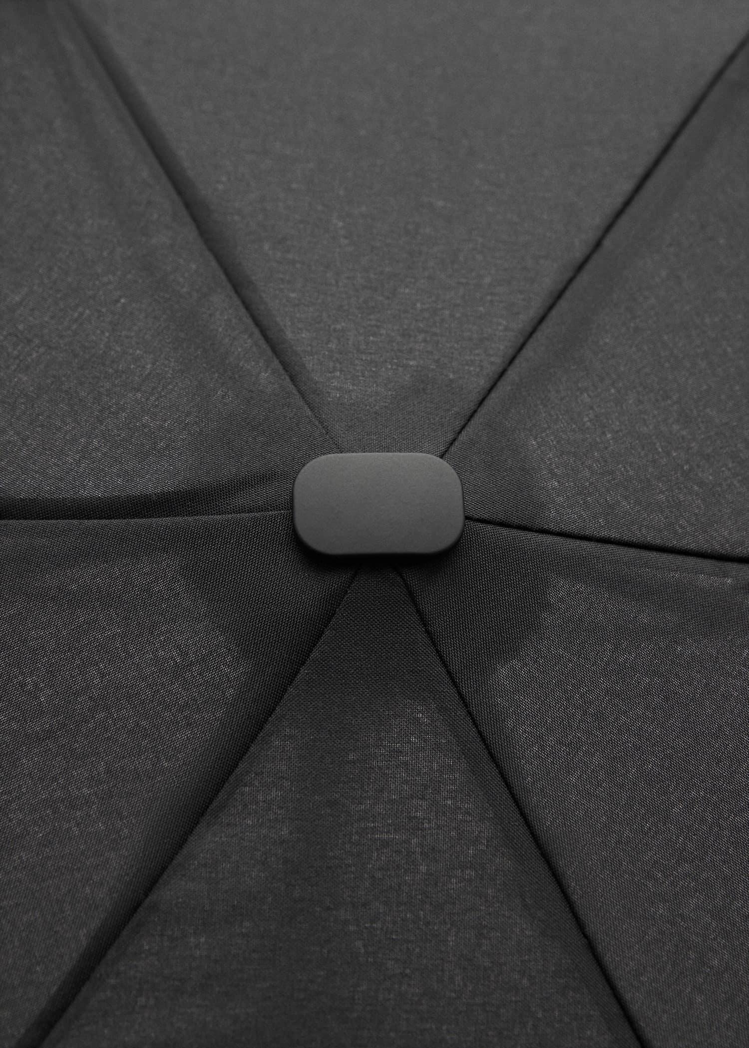 Black Mini Folding Umbrella, Black, large image number 1