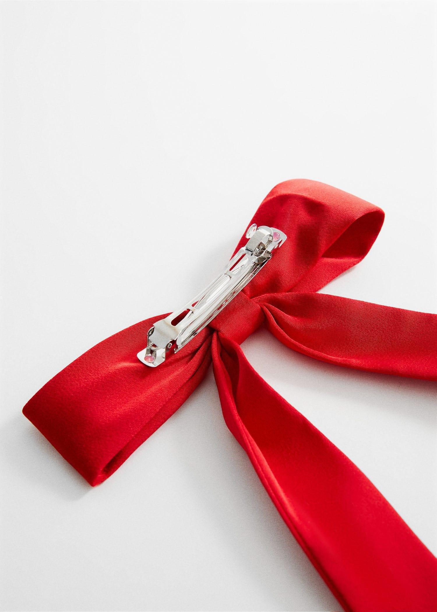Red Bow Hairclip, Red, large image number 0