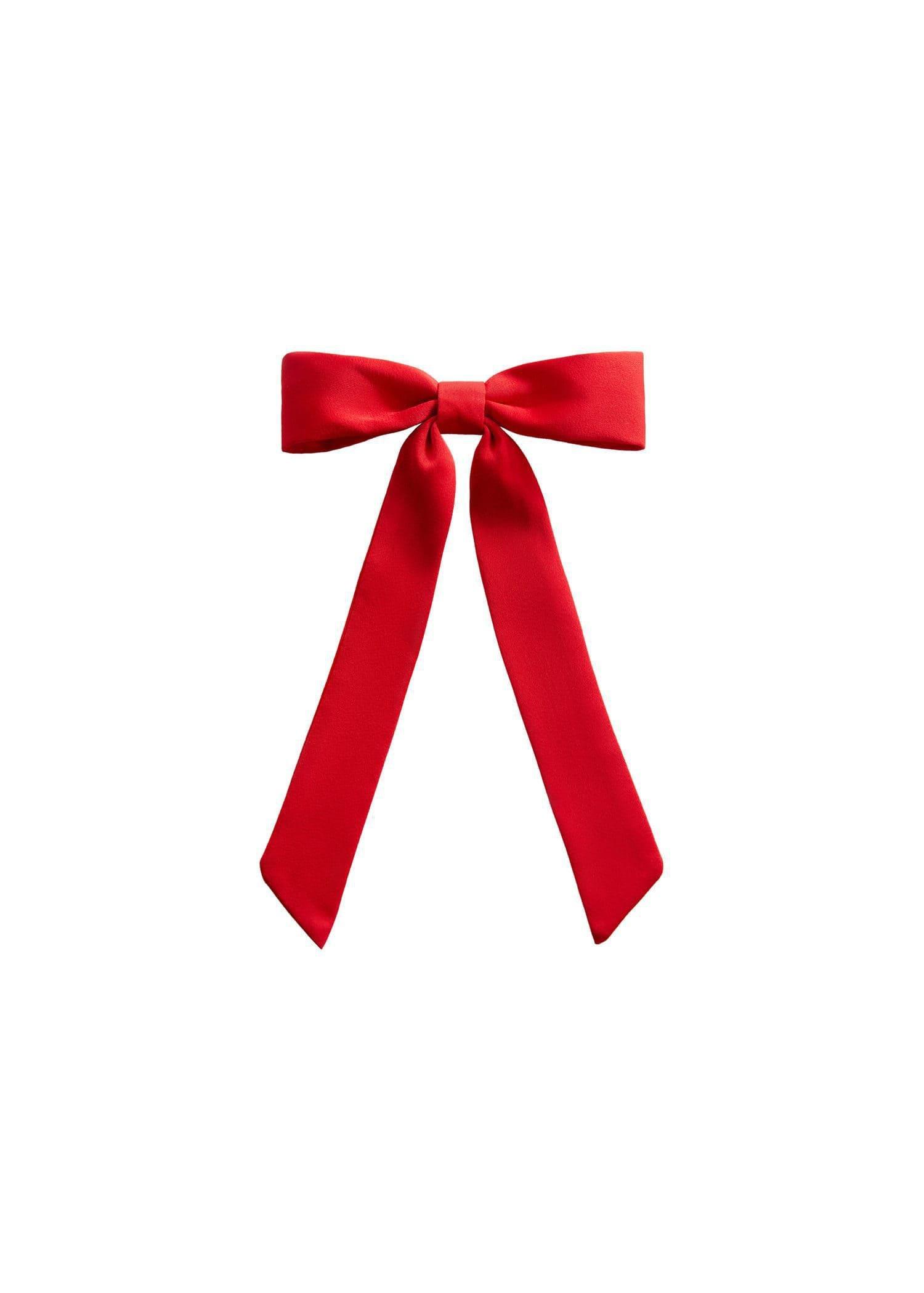 Red Bow Hairclip, Red, large image number 2