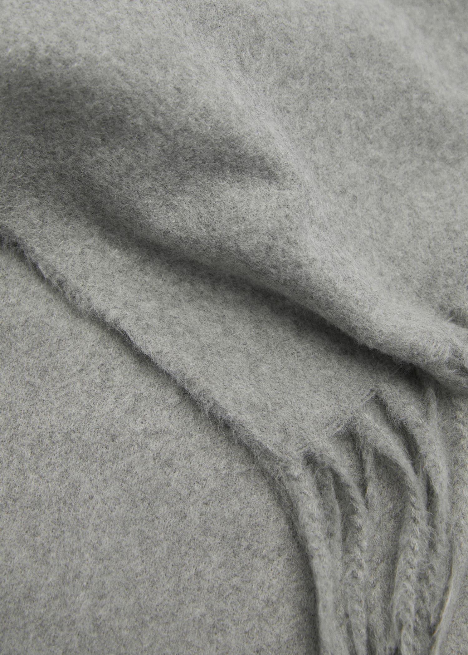 Grey Lt Pastel Fringed Edge Scarf, Light Pastel Grey, large image number 0
