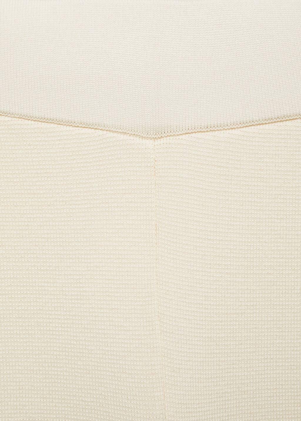 Beige Striped Knitted Trousers With Contrasting Sides, , large image number 5