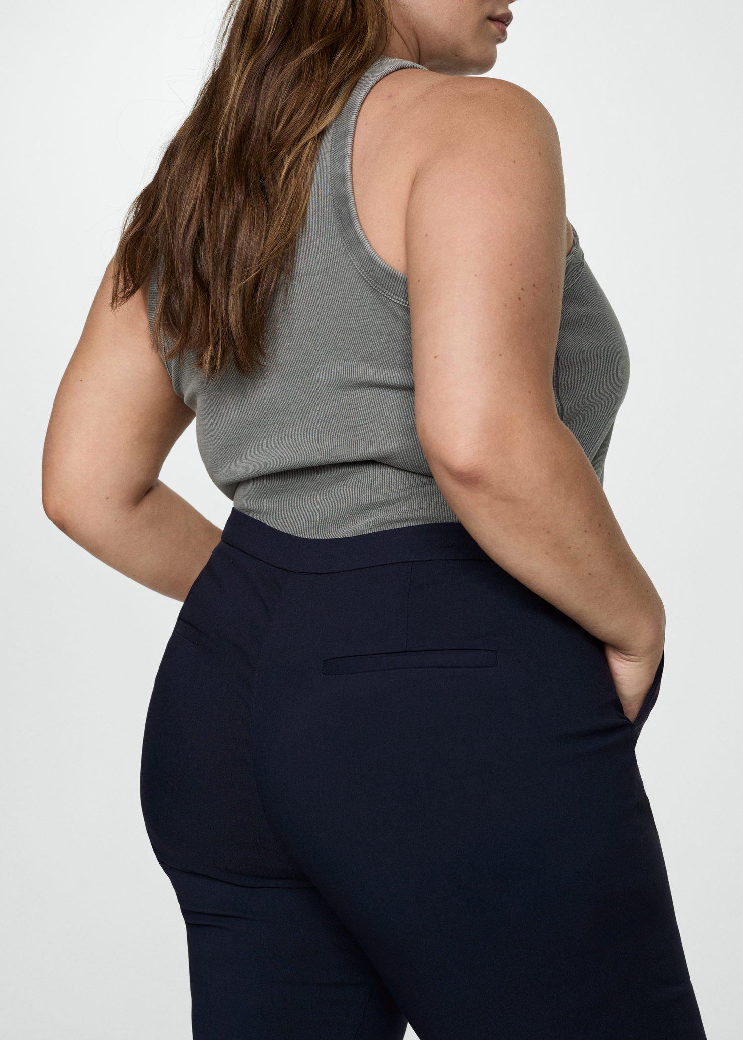 Navy Crop Skinny Trousers, , large image number 1