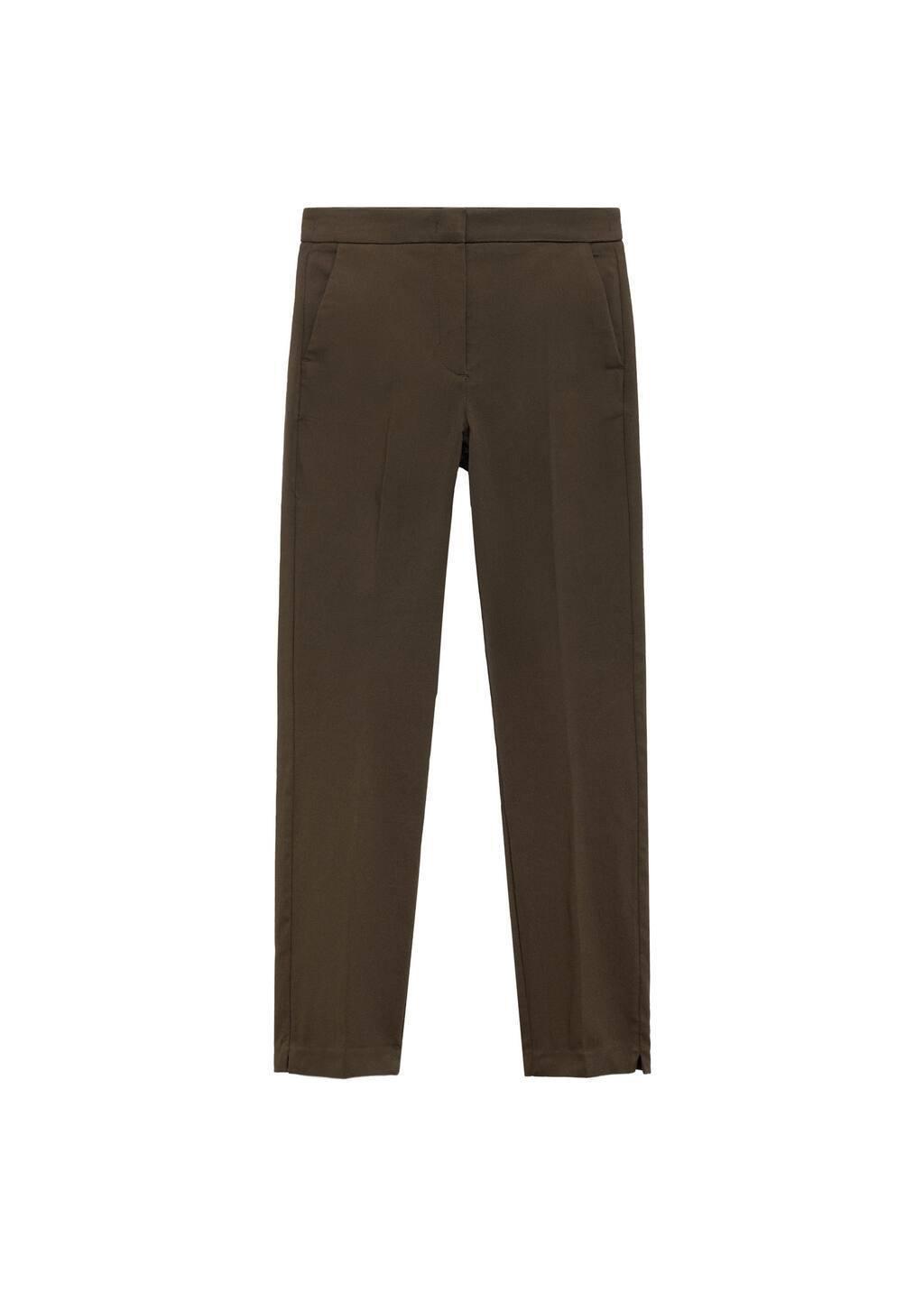 Khaki Crop Skinny Trousers, , large image number 2