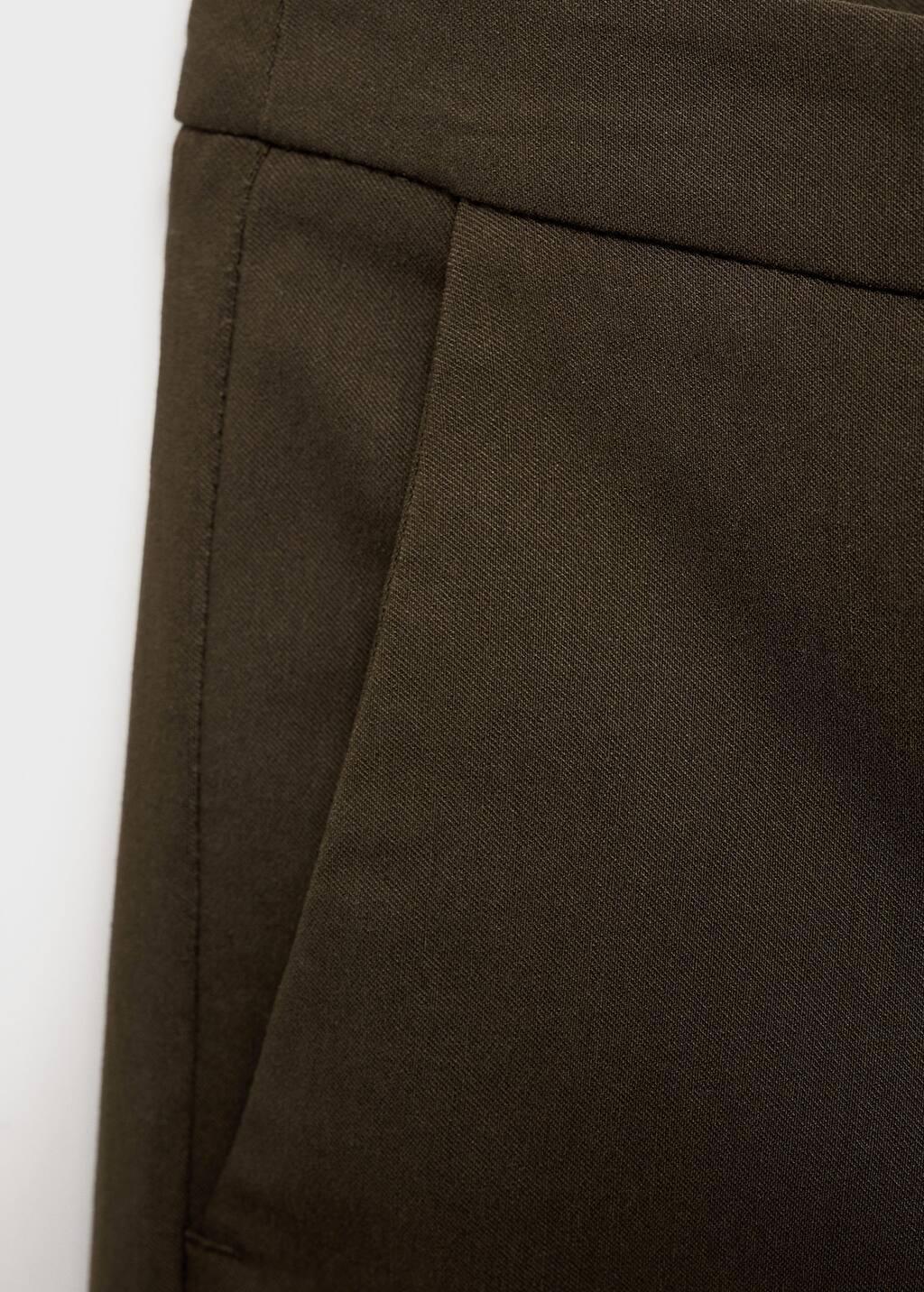 Khaki Crop Skinny Trousers, , large image number 3