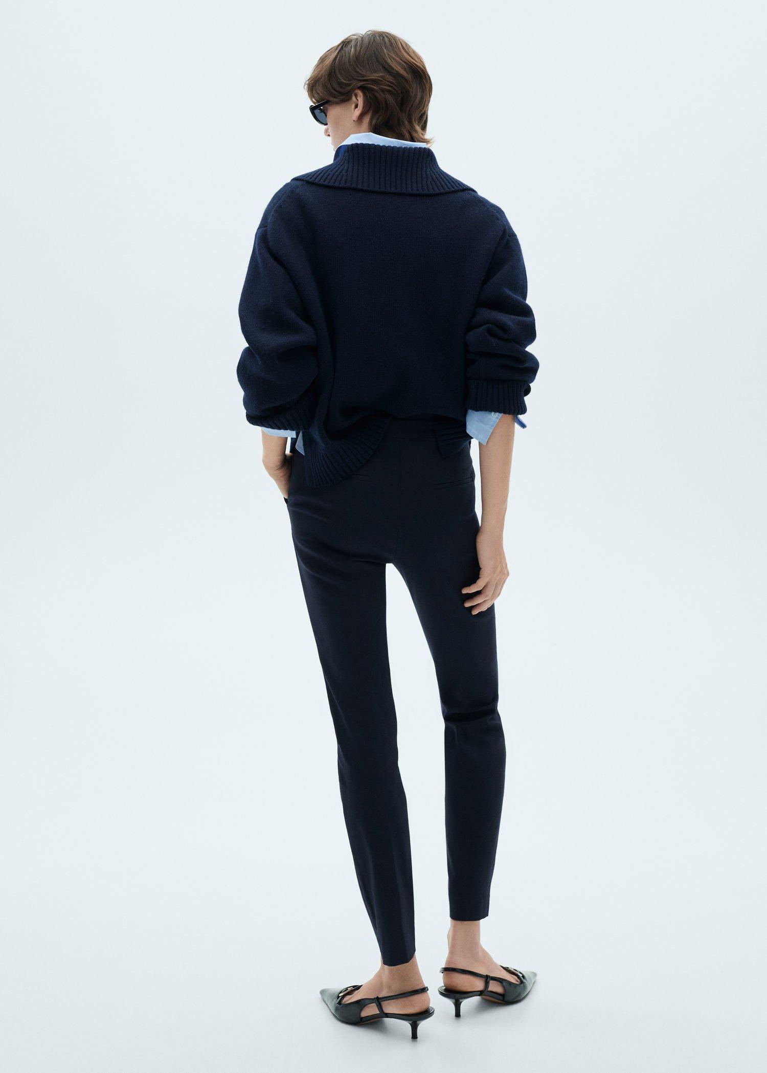 Navy Crop Skinny Trousers, , large image number 2